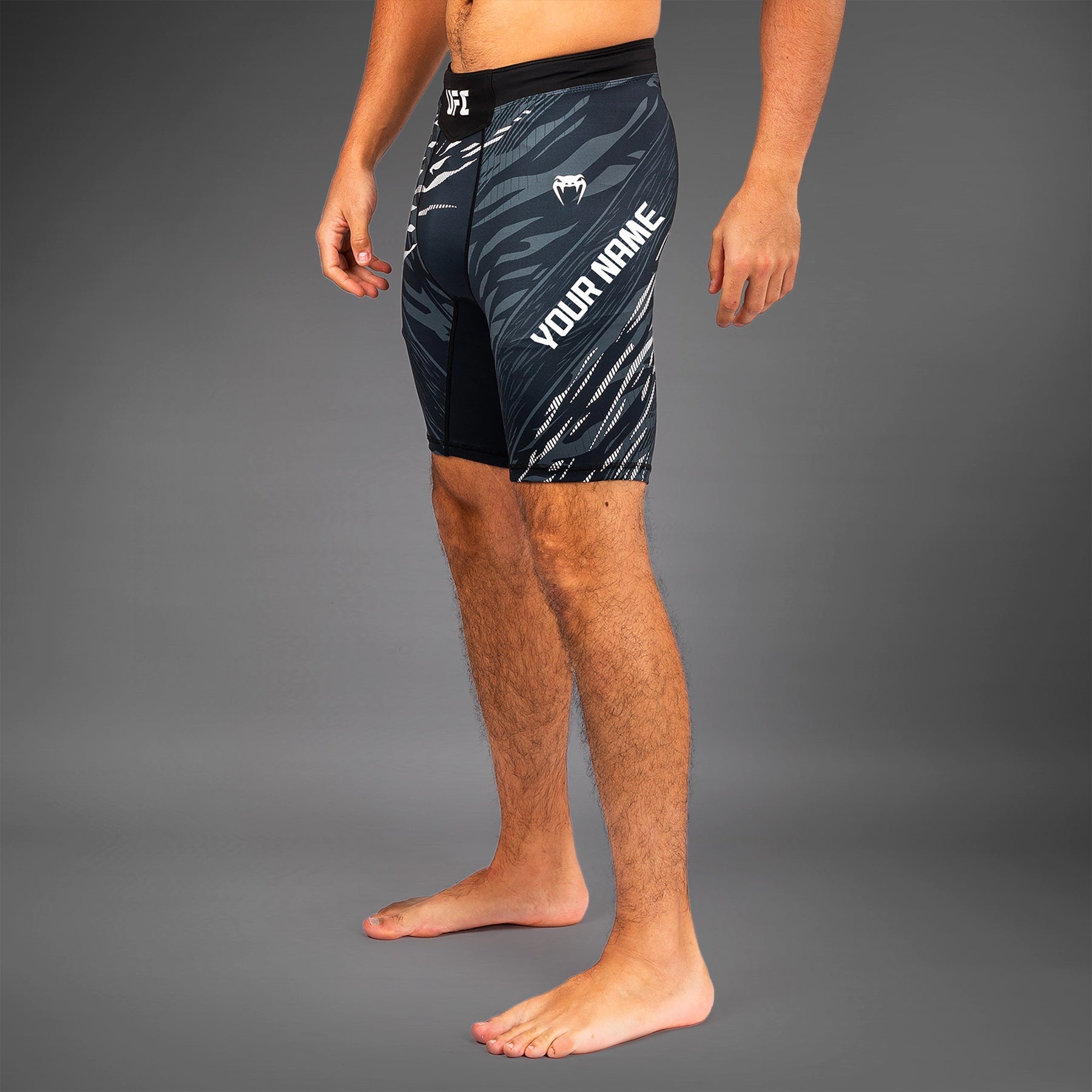 Venum UFC Fusion Personalized Authentic MMA Shorts for Men - Black | Vale Tudo & Fight Night Training Gear | Perfect for MMA, BJJ, Muay Thai & Combat Sports Training