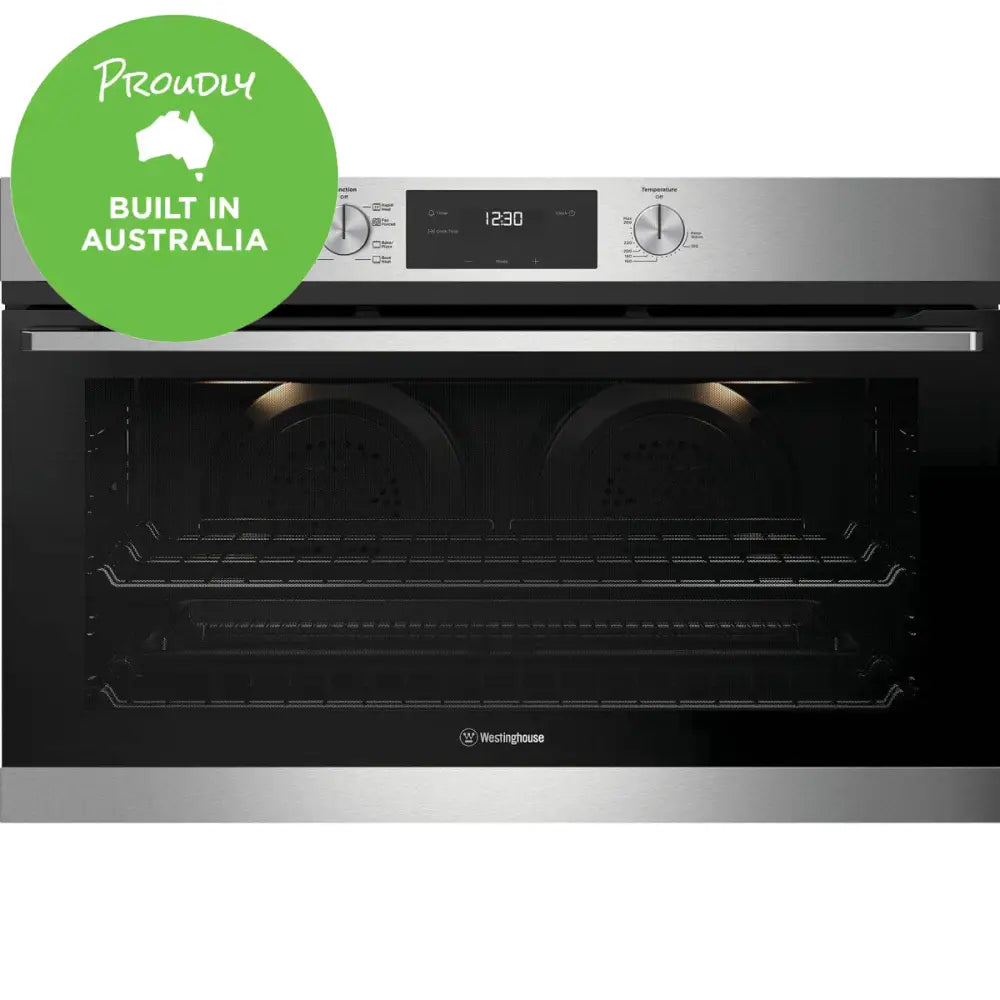 Westinghouse WVE9515SD 90cm 8-in-1 Multi-Function Stainless Steel Built-In Oven - Perfect for Baking, Roasting & Grilling in Modern Kitchens