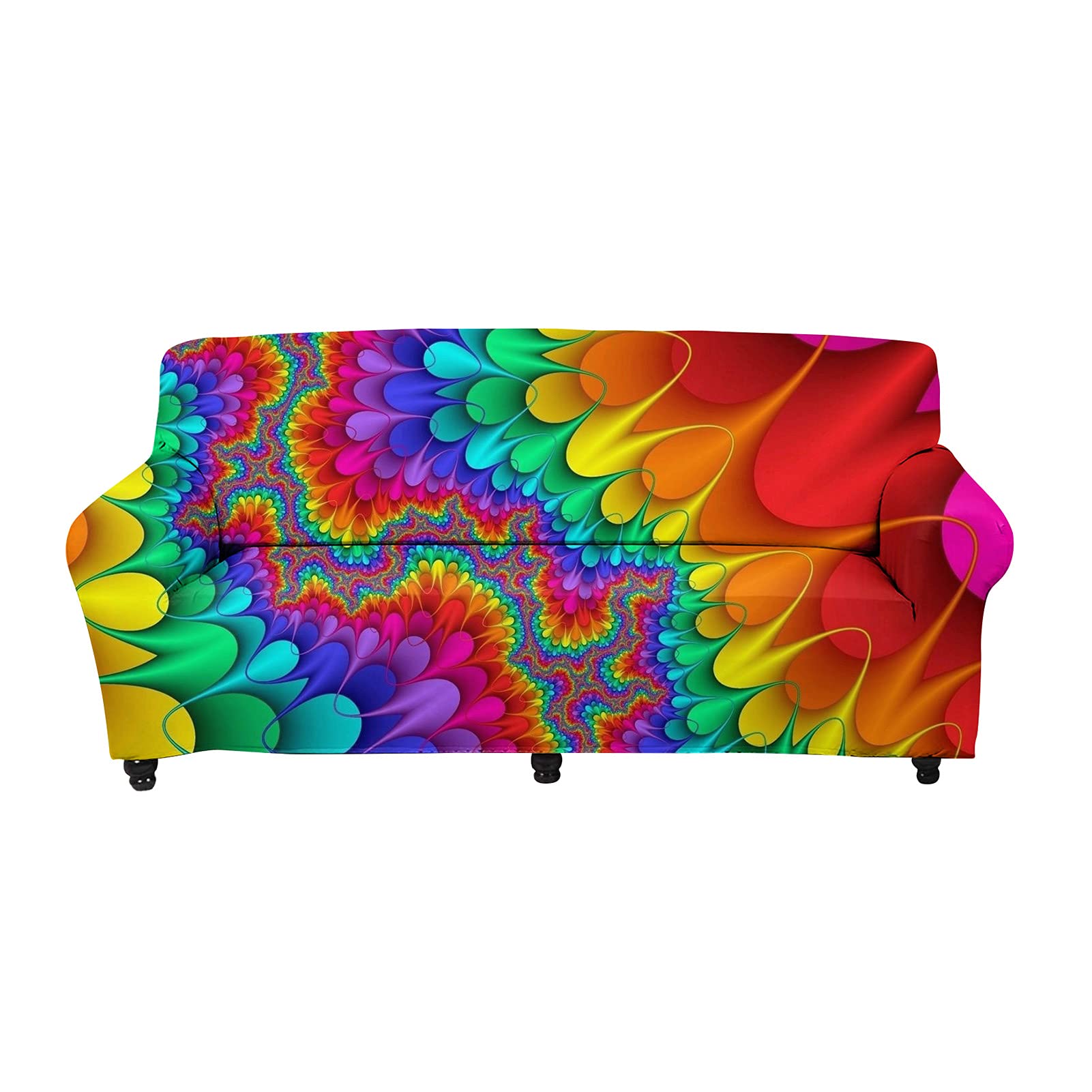 Belidome Colorful Tie Dye Sofa Slipcover - Non-Slip Stretch Couch Cover for Loveseats & Couches - Perfect for Living Room Decor, Home Styling & Pet Protection