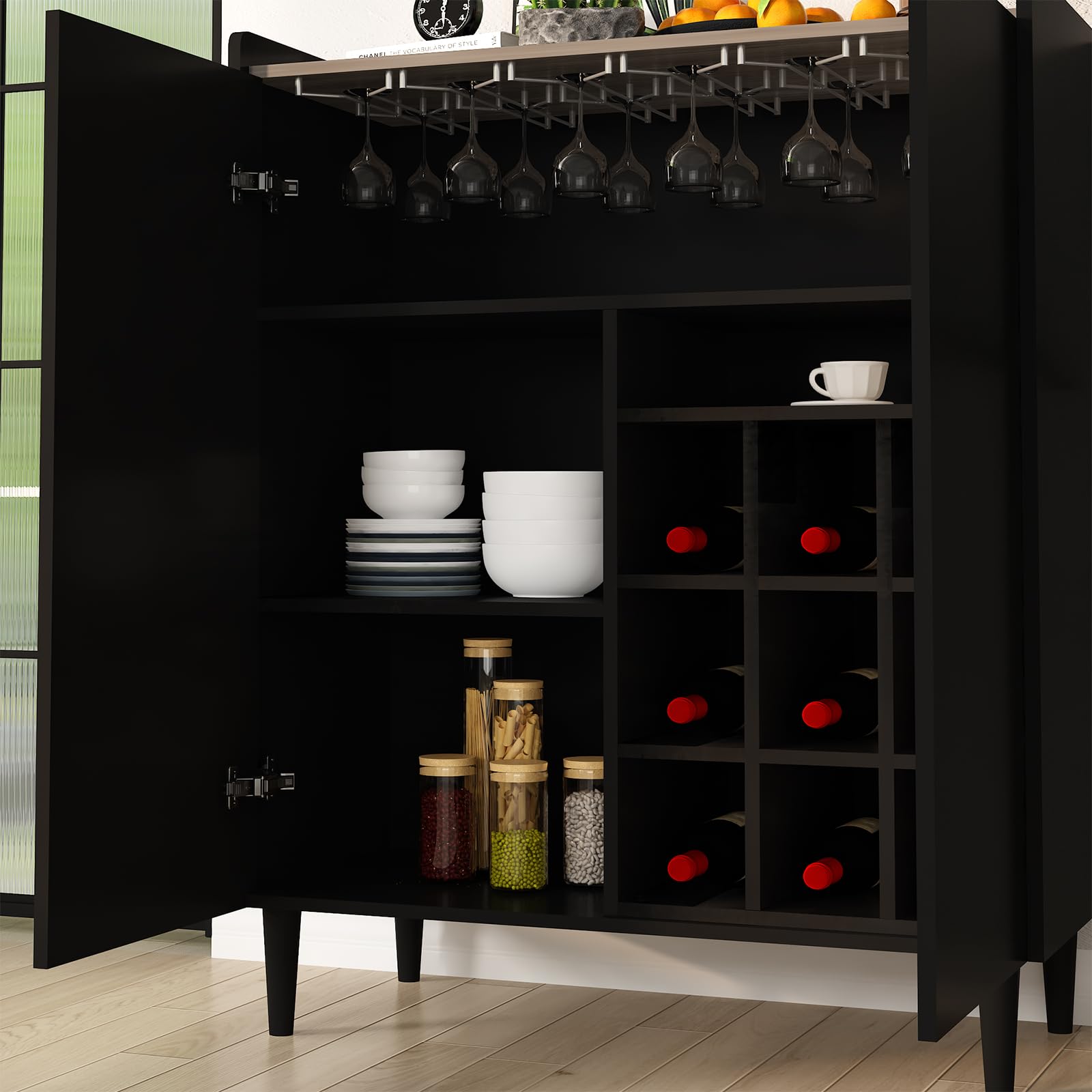 Industrial Wine Bar Cabinet 37