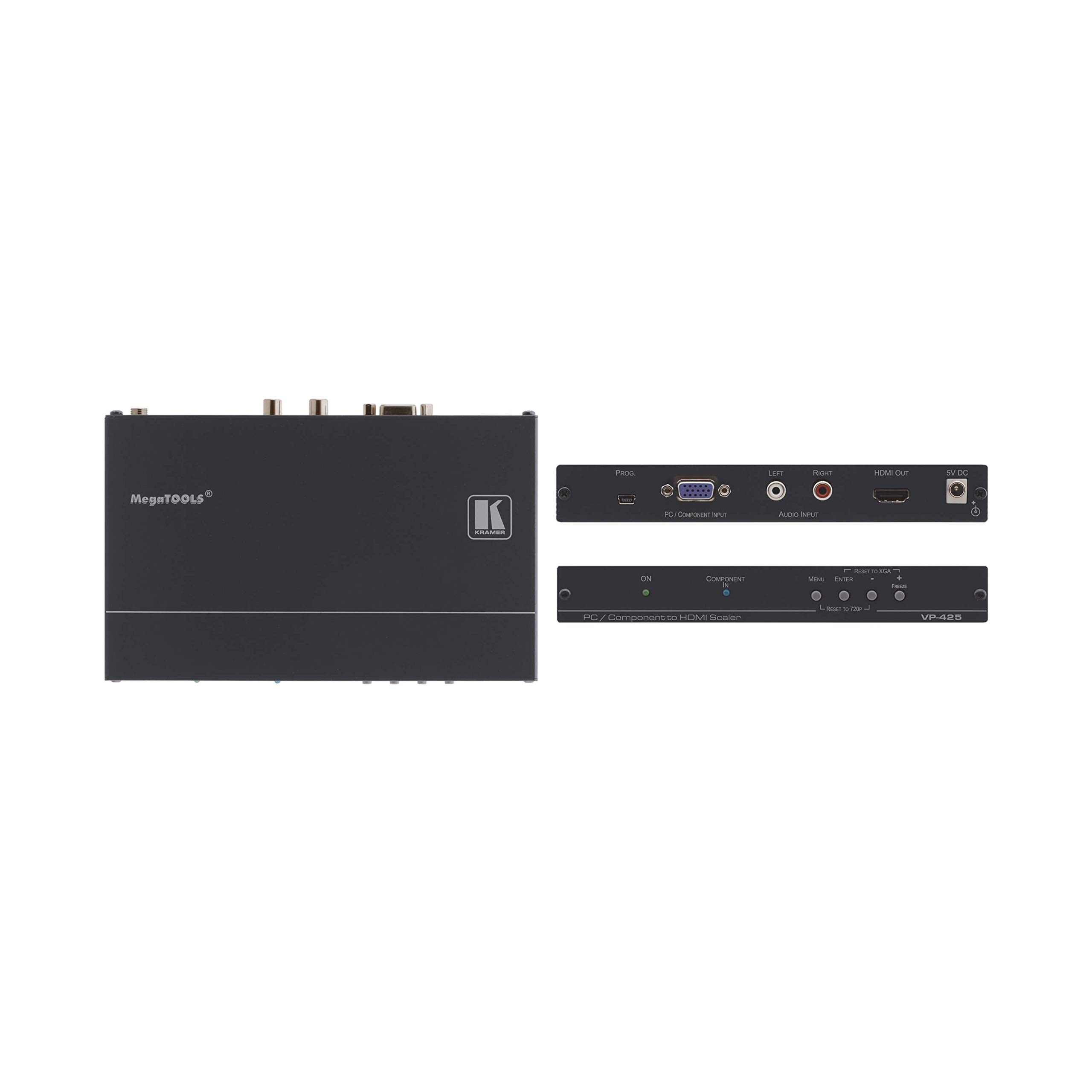 Kramer VP-425 ProScale Digital Scaler - Convert Computer Graphics & HDTV to HDMI for Professional AV Setup | Perfect for Home Theater, Conference Rooms & Digital Signage