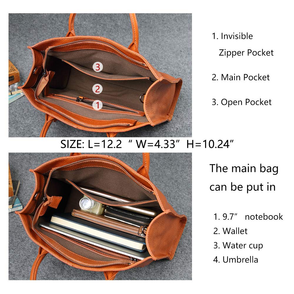 Genuine Leather Women's Crossbody Bag - Handmade Top Handle Shoulder Purse with Organizer Pockets | Perfect for Work, Travel & Everyday Use
