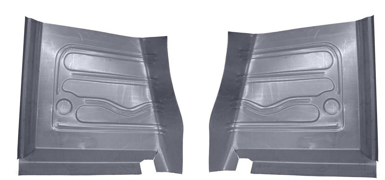 1966-1971 Ford Falcon Fairlane Torino Ranchero Front Floor Pans Pair - Compatible Replacement Parts for Rust Repair & Restoration - Perfect for Classic Car Enthusiasts & DIY Projects