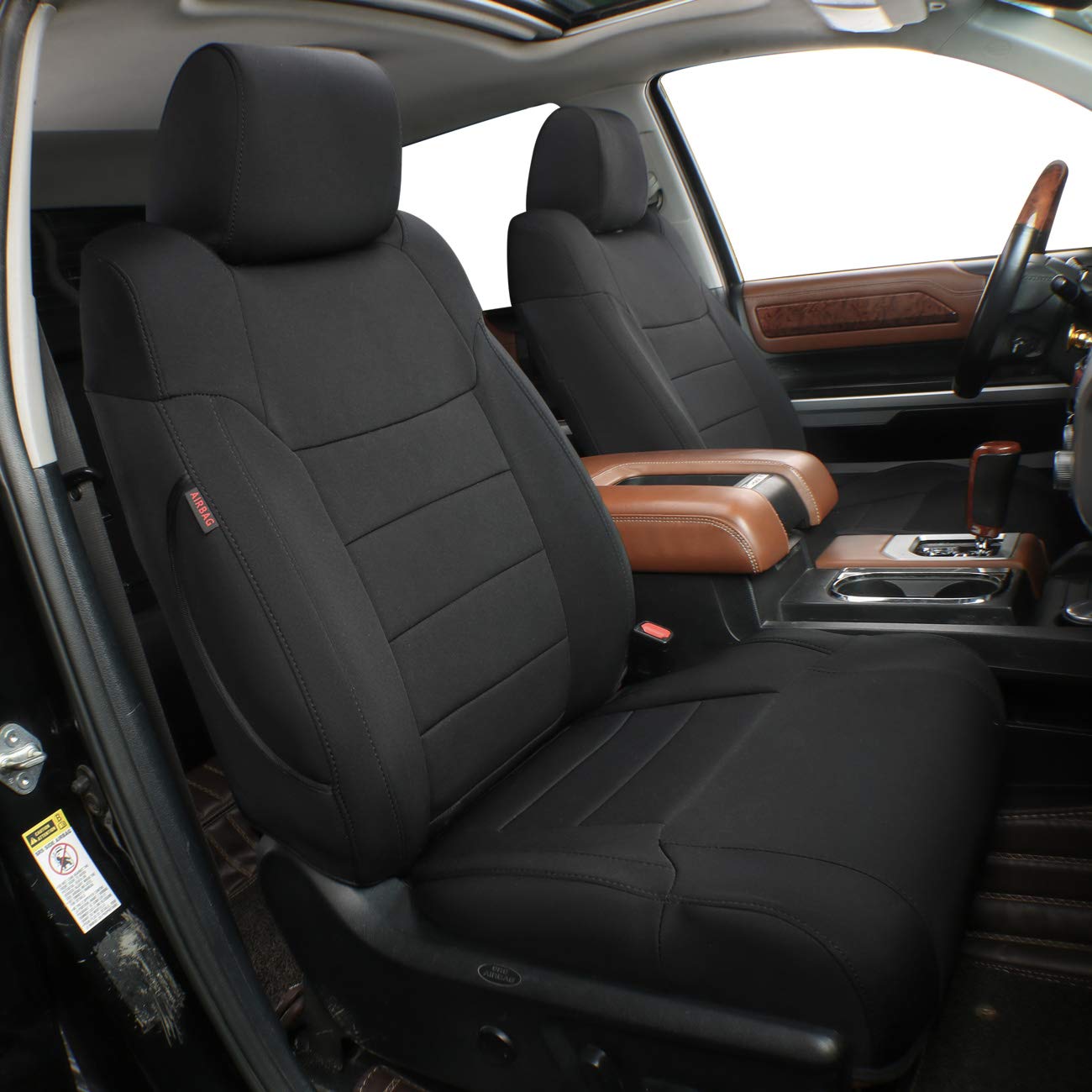 Premium Neoprene Custom Fit Car Seat Covers for Chevy Traverse 2018-2024 (7-Seater 2-2-3 Layout) - Full Set Black Seat Protectors - Waterproof & Durable for Family Road Trips & Daily Commute