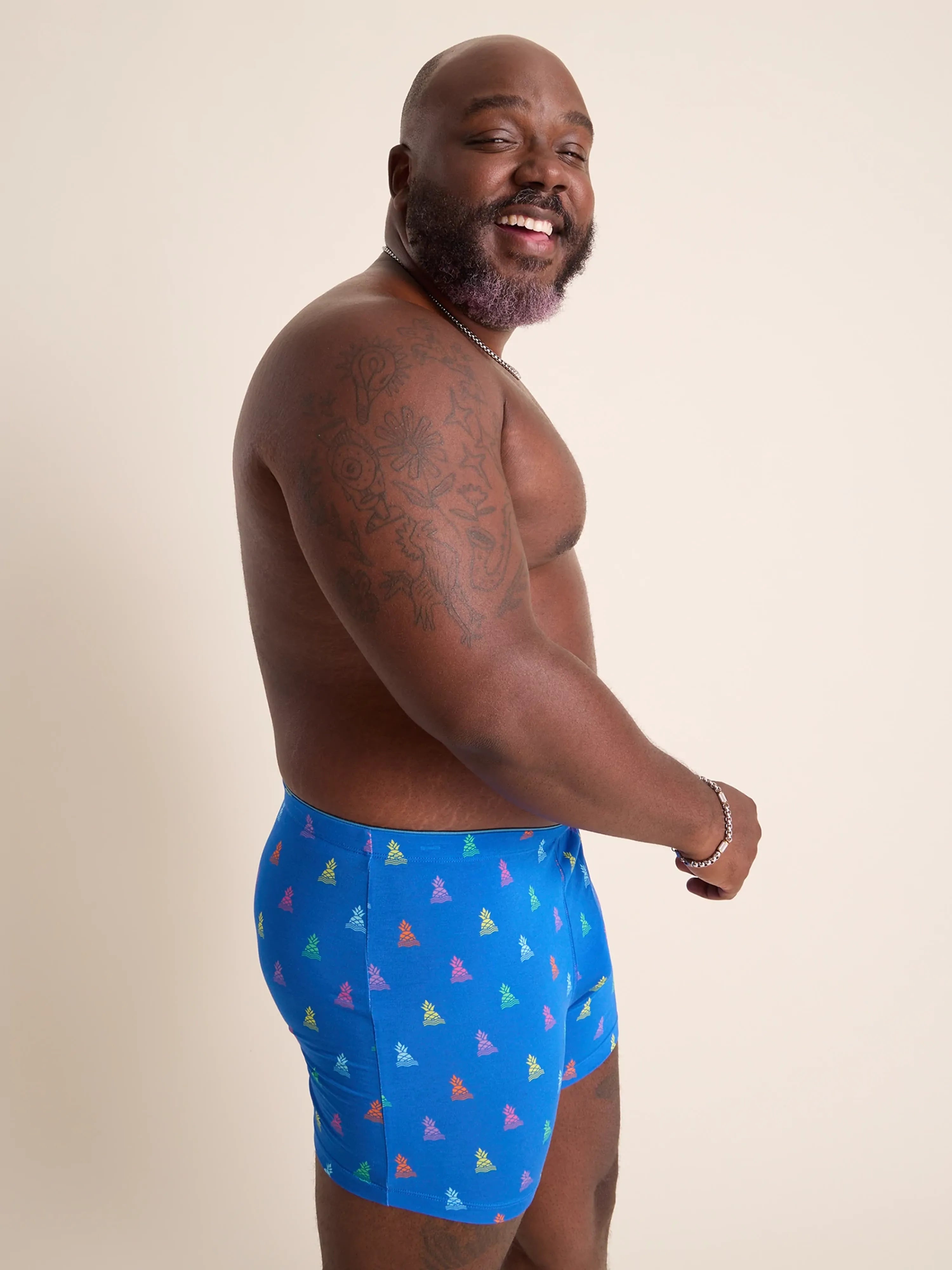 Chubbies The Brand Deals Boxer Briefs for Men - Soft & Comfortable Bright Blue Underwear | Perfect for Workout, Lounge & Everyday Wear