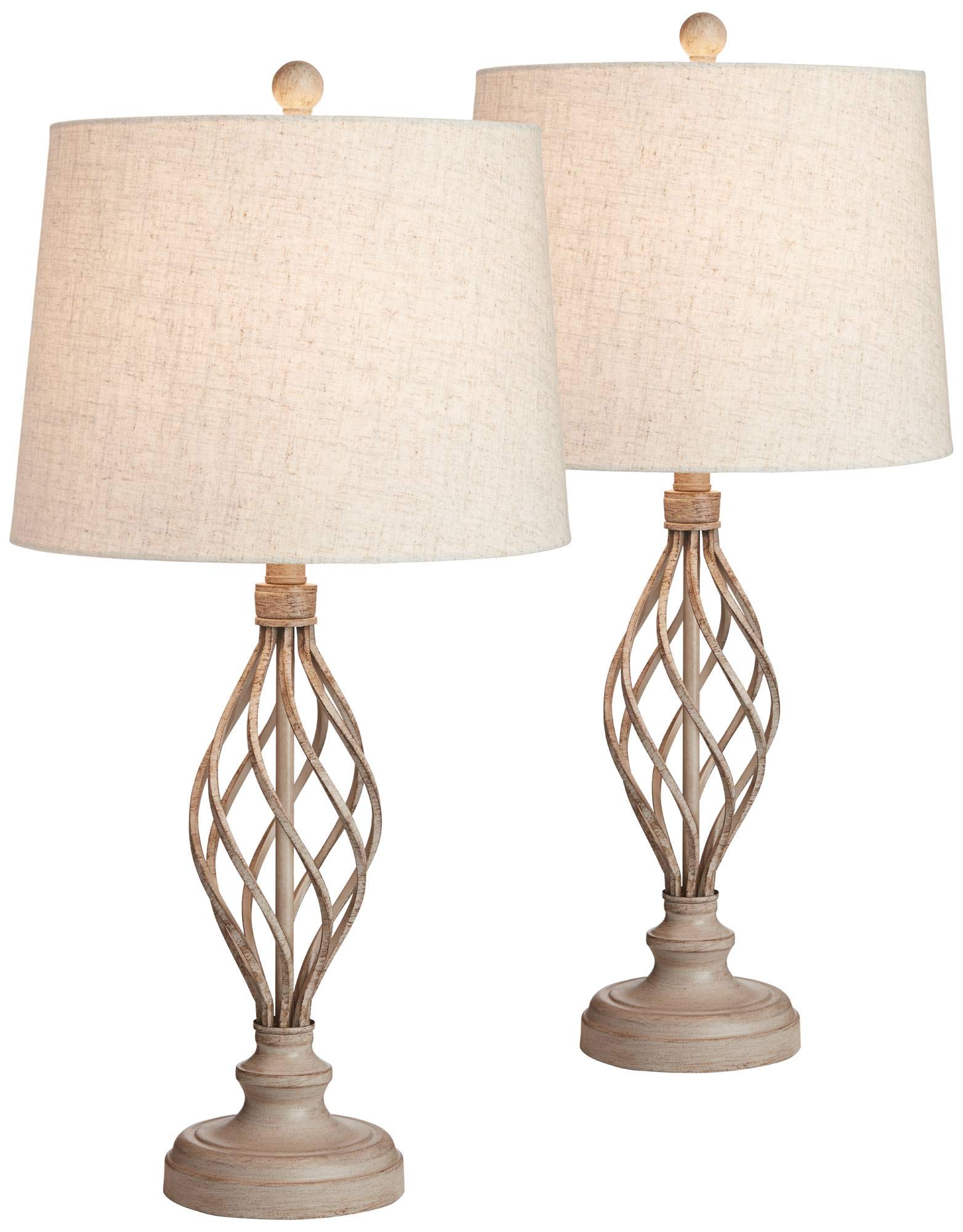 Franklin Iron Works Annie Modern Industrial Table Lamps - Set of 2, 28