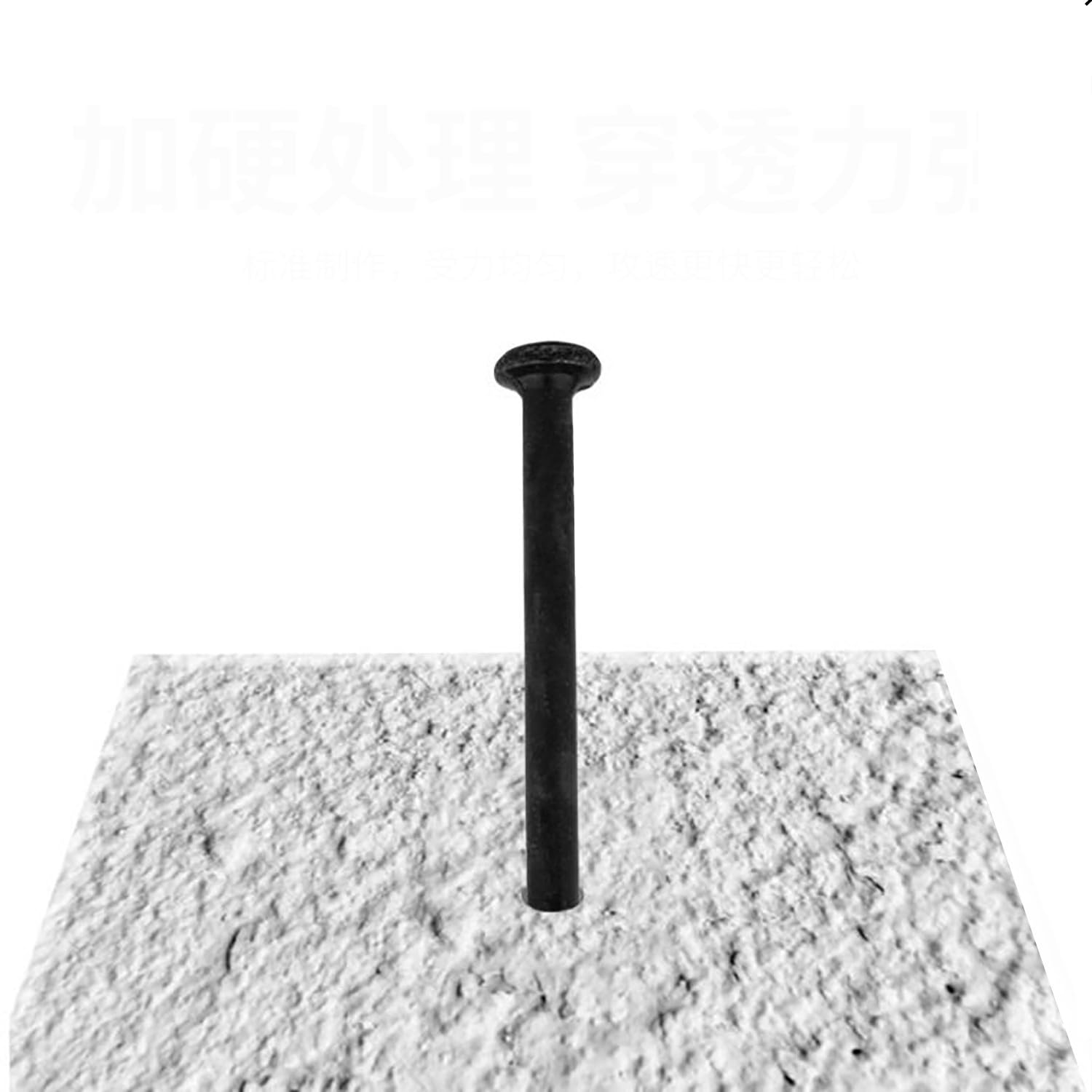 50PCS 1-Inch Carbon Steel Masonry Nails - Black 25mm Concrete Nails with Sharp Point Tip for Woodworking, Wall Cement & Construction Projects - Heavy Duty Fasteners for DIY Home Improvement and Professional Use