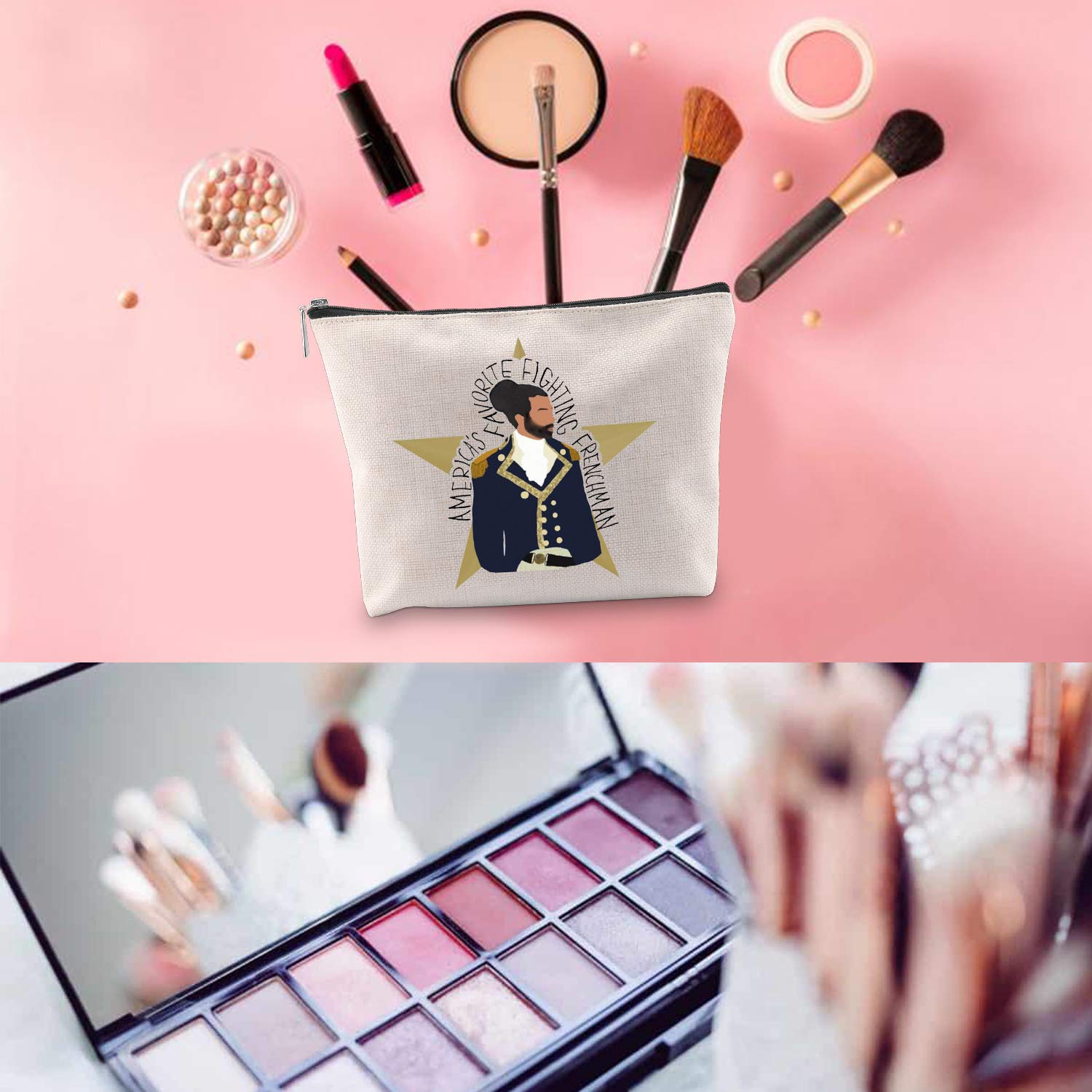 Hamilton Broadway Musical Inspired Lafayette Zipper Pouch - Perfect Gift for Fans of America's Favorite Fighting Frenchman | Theater Accessories, Cosplay Bag, Collectible Merchandise for Hamilton Lovers