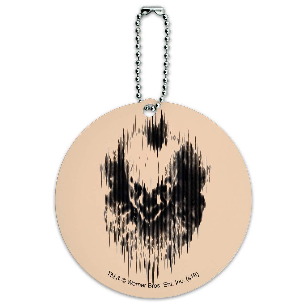Pennywise Luggage Tag from IT Chapter 2 - Horror Movie Inspired Round Suitcase ID Tag for Carry-On Bags - Perfect for Halloween Travel & Horror Fan Accessories