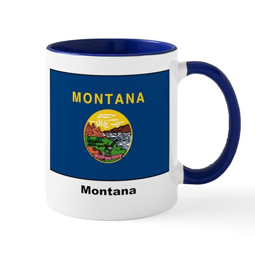 White/Navy Inside - Montana State Flag Mug