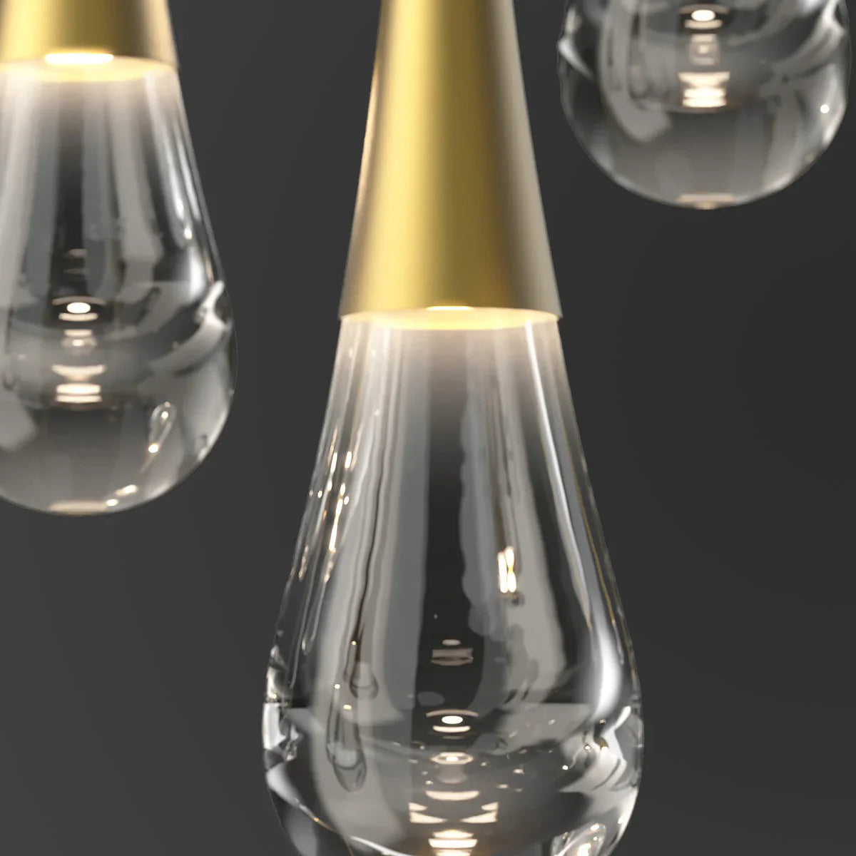 Modern Rectangle LED Chandelier with Water Drop Crystals - Elegant Dining Room Lighting Fixture for Home Decor