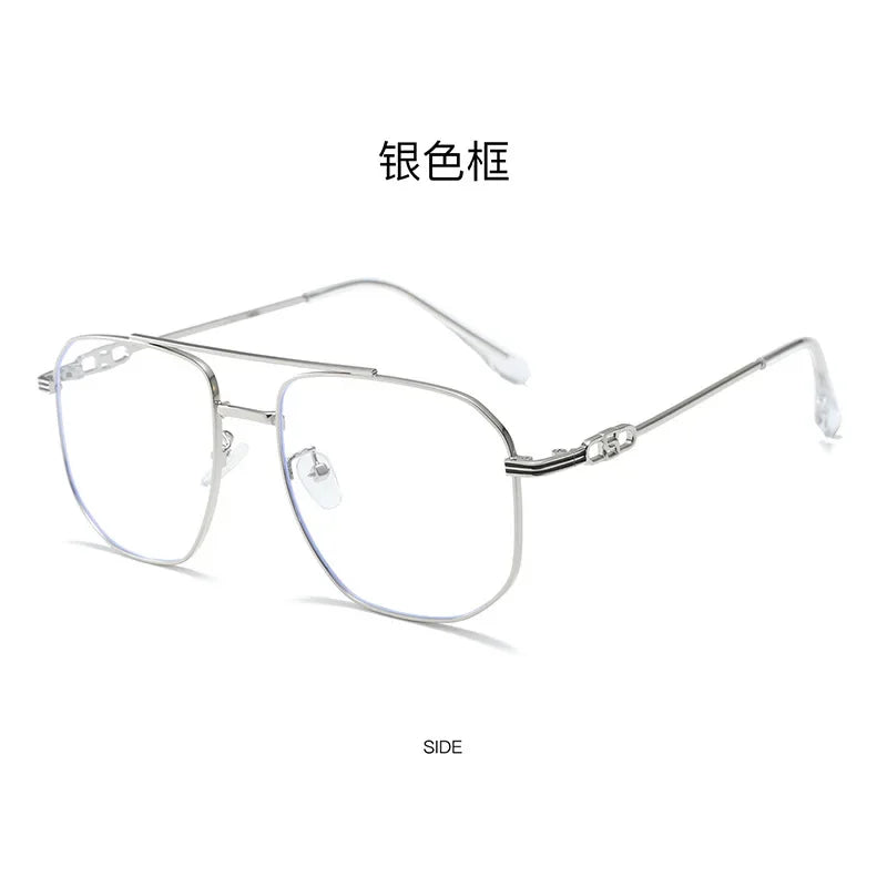 Aror Women's Full Rim Square Double Bridge Alloy Eyeglasses Frame 30002 - Stylish & Lightweight for Work, Reading & Fashion