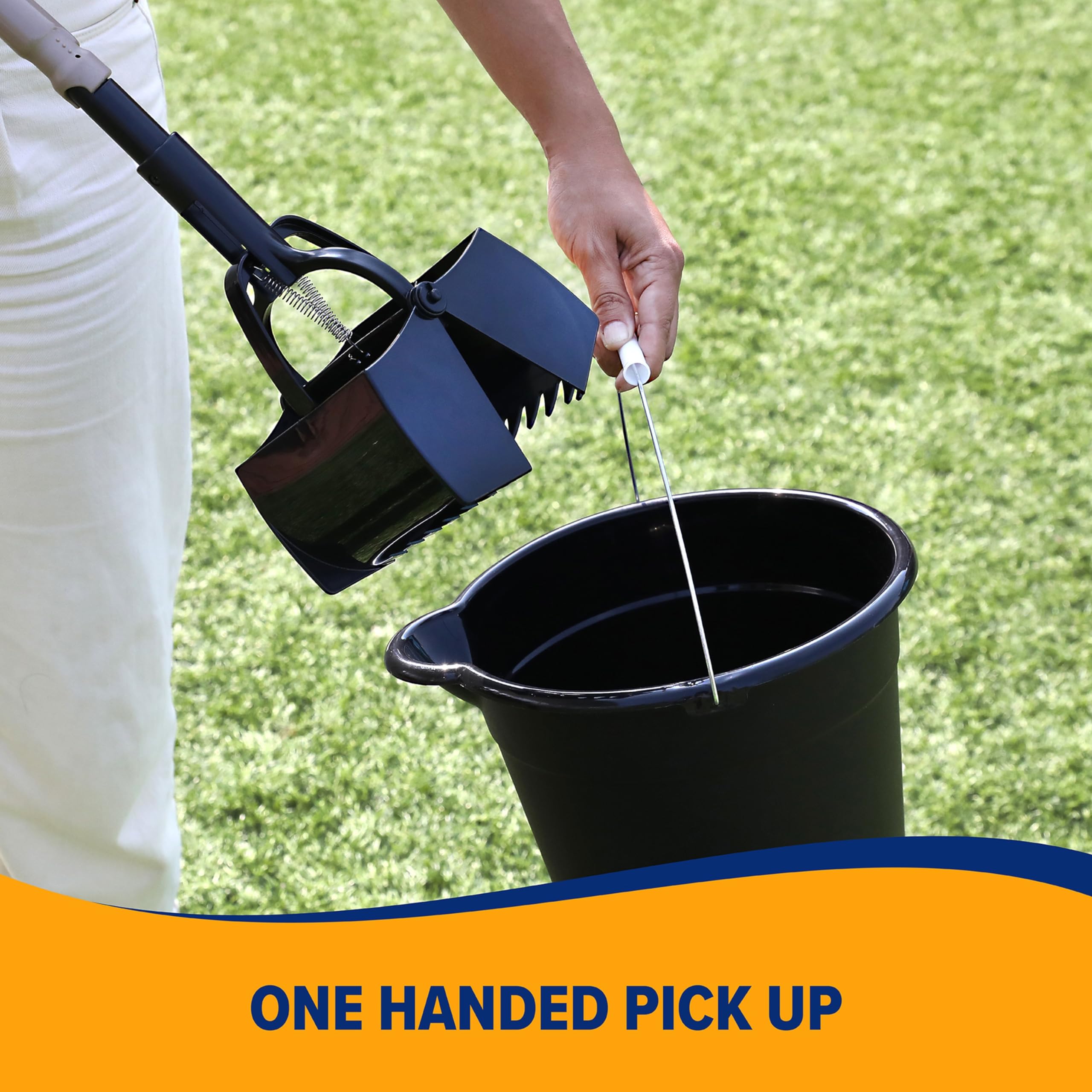 Arm & Hammer Pooper Scooper Claw - Heavy Duty Dog Waste Scooper for Yard Cleaning | Pet Waste Management System | Ideal for Backyard, Park & Dog Walking Cleanup