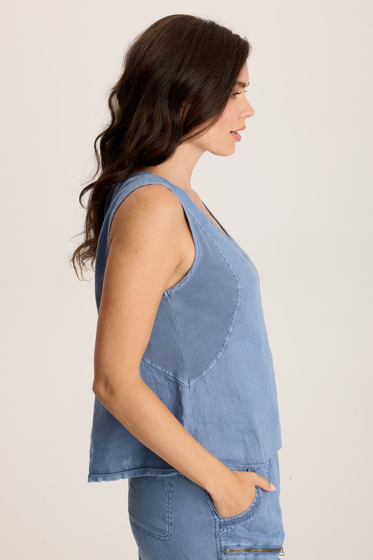Estine Linen V Neck Tank Top for Women - Soft Breathable Summer Sleeveless Shirt | Perfect for Beach, Vacation & Casual Outfits