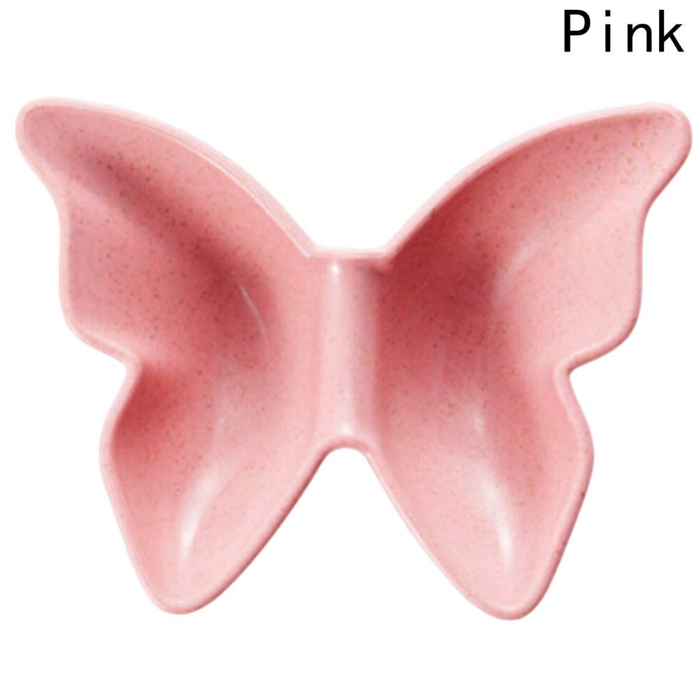 1PC Creative Butterfly-Shaped Wheat Straw Seasoning Dish - Japanese Sauce, Vinegar, Pickle & Snack Small Plate (Color 04) - Perfect for Sushi, Salad, Appetizers & Party Serving