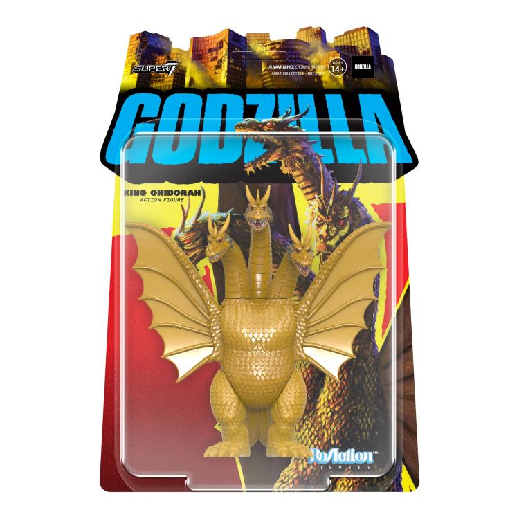 Toho ReAction King Ghidorah Action Figure - Classic Japanese Monster Collectible Toy for Display, Gifts, and Movie Scenes