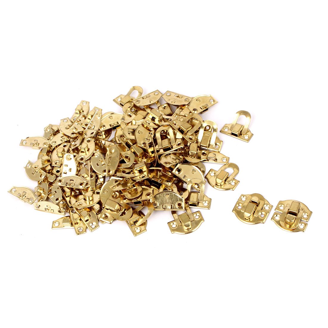 50pcs Gold Tone Metal Toggle Latch Hasp Lock for Suitcase Box - Decorative Hardware for Luggage, Storage Chests & Vintage Trunks | Secure Travel Accessories & DIY Craft Projects
