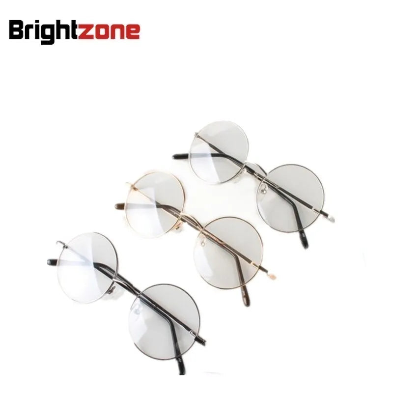 Brightzone Women's Full Rim Round Alloy Eyeglasses 74546 - Stylish Lightweight Metal Frame Glasses for Women, Perfect for Reading, Working & Everyday Use