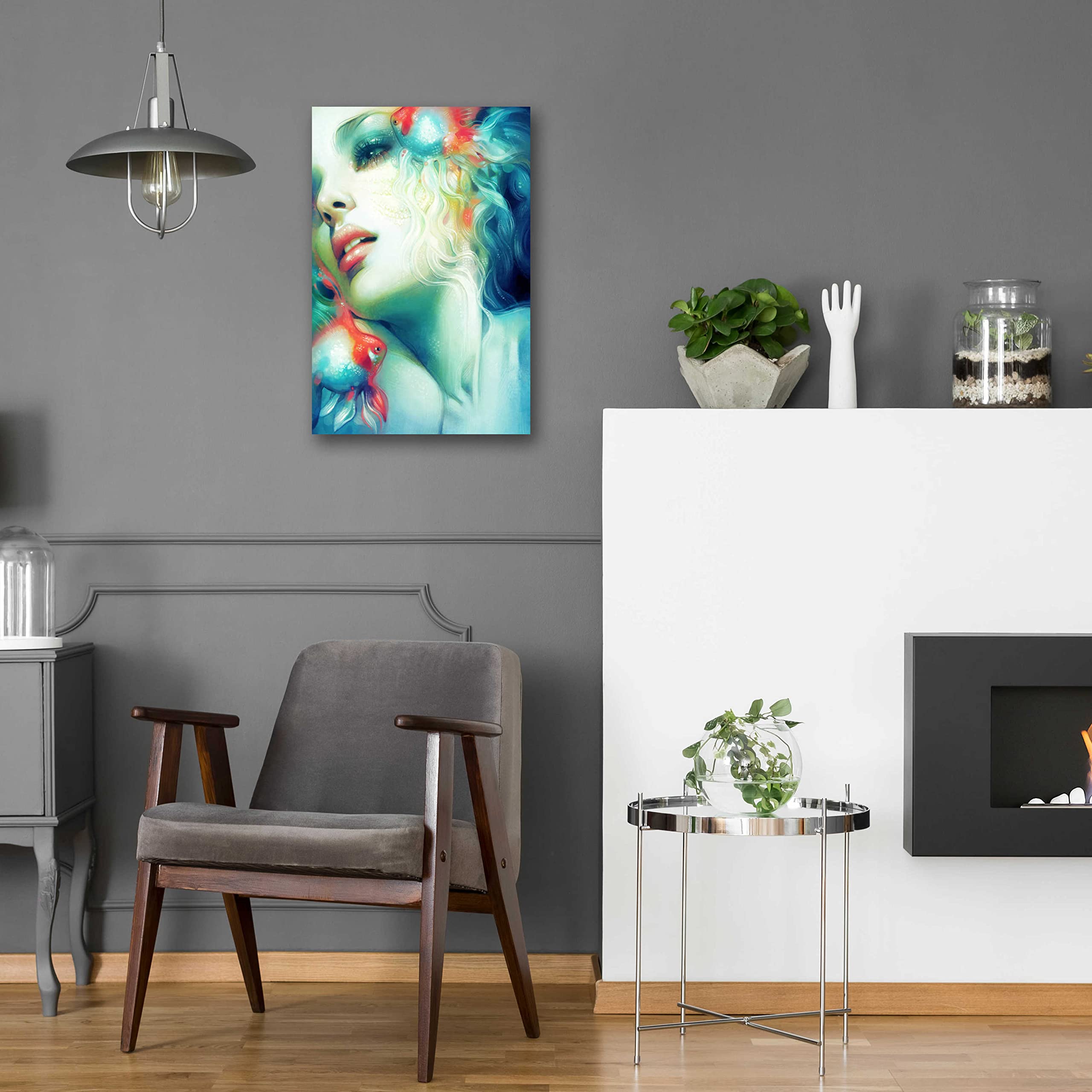 Epic Art 'Scale' by Anna Dittman - 16x24 Inch Acrylic Glass Wall Decor - Modern Abstract Painting for Living Room, Bedroom & Office