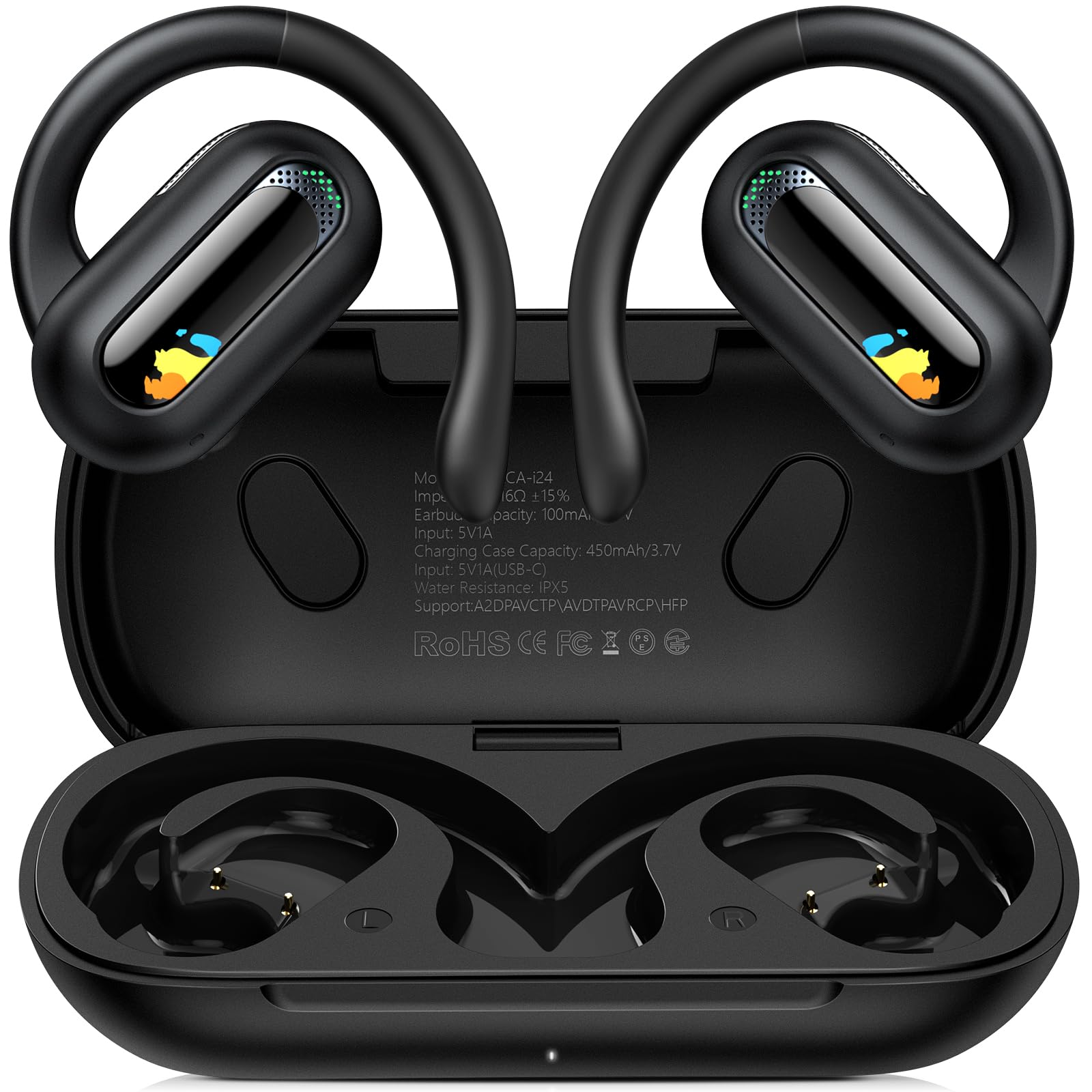 APETOO Kids Headphones Wireless Bluetooth 5.3 Open Ear Earbuds for Children Teens - Safe Comfortable Over-Ear Headset for School, Travel, Airplane, Kindle, Tablet & Smartphone Use