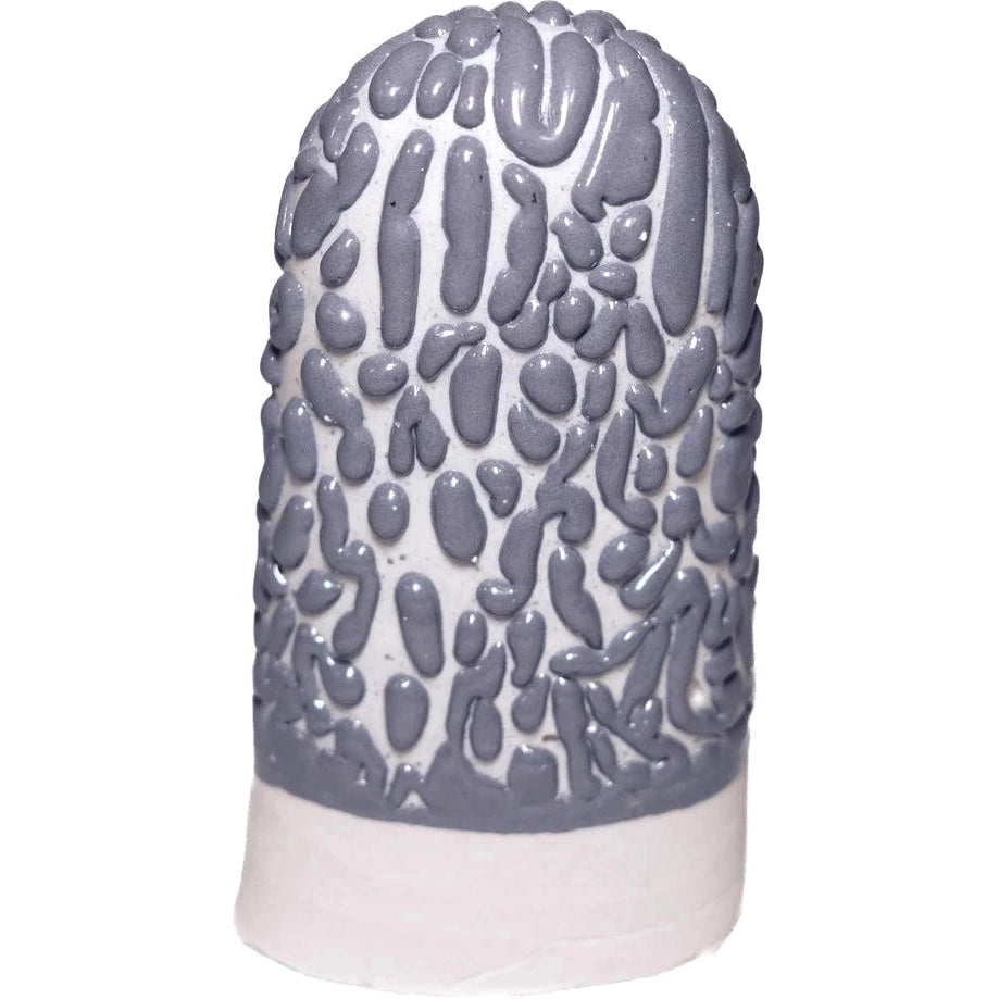 Ritual Glaze Triangle 5 6 Bead Grey - Handmade Ceramic Beads for Jewelry Making, DIY Crafts, and Spiritual Rituals