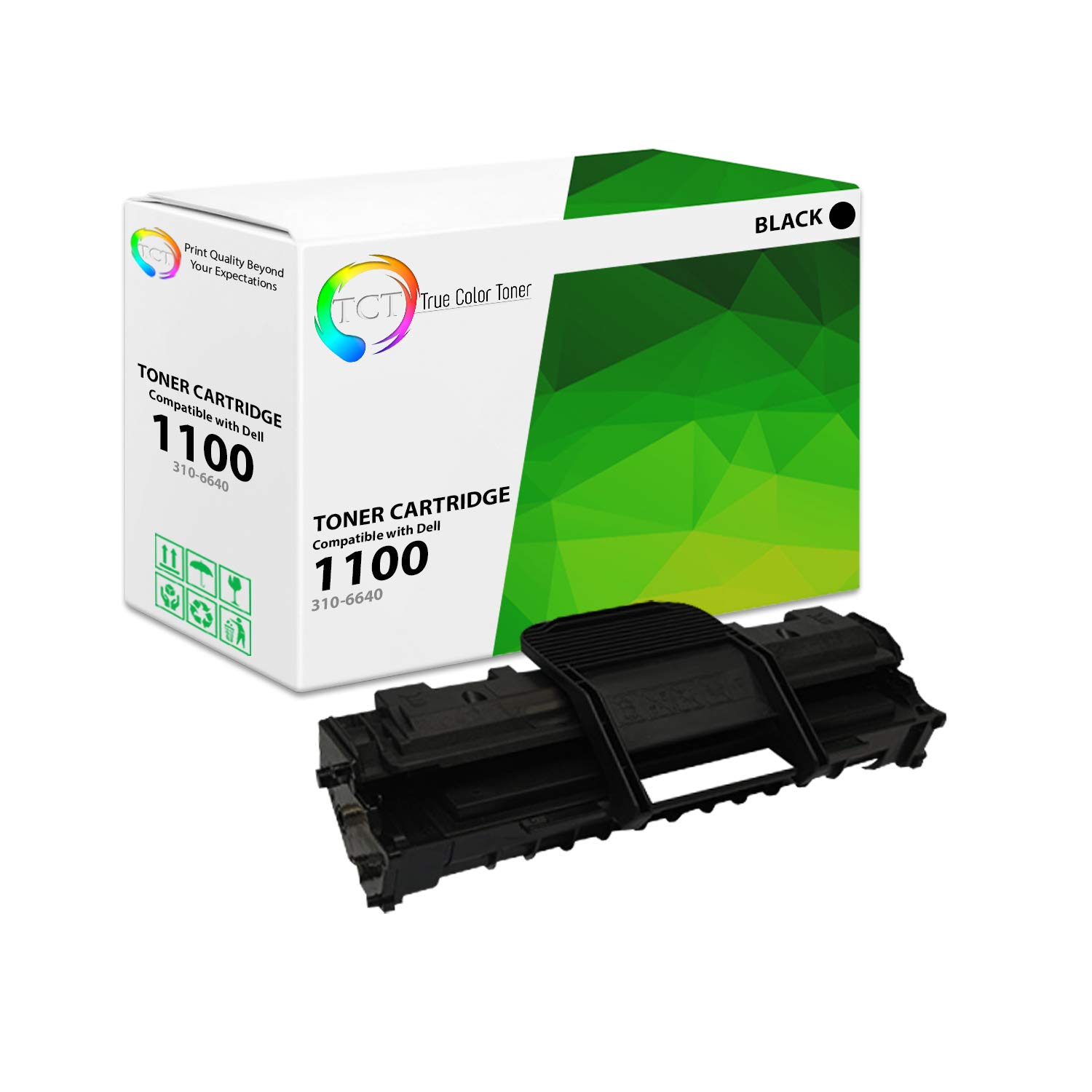Premium TCT 1100 Black Toner Cartridge - 3000 Page Yield Compatible Replacement for Dell 310-6640 GC502 310-7660 J9833 - Works with Dell 1100 & 1110 Printers - Ideal for Home Office & Small Business Printing (1 Pack)