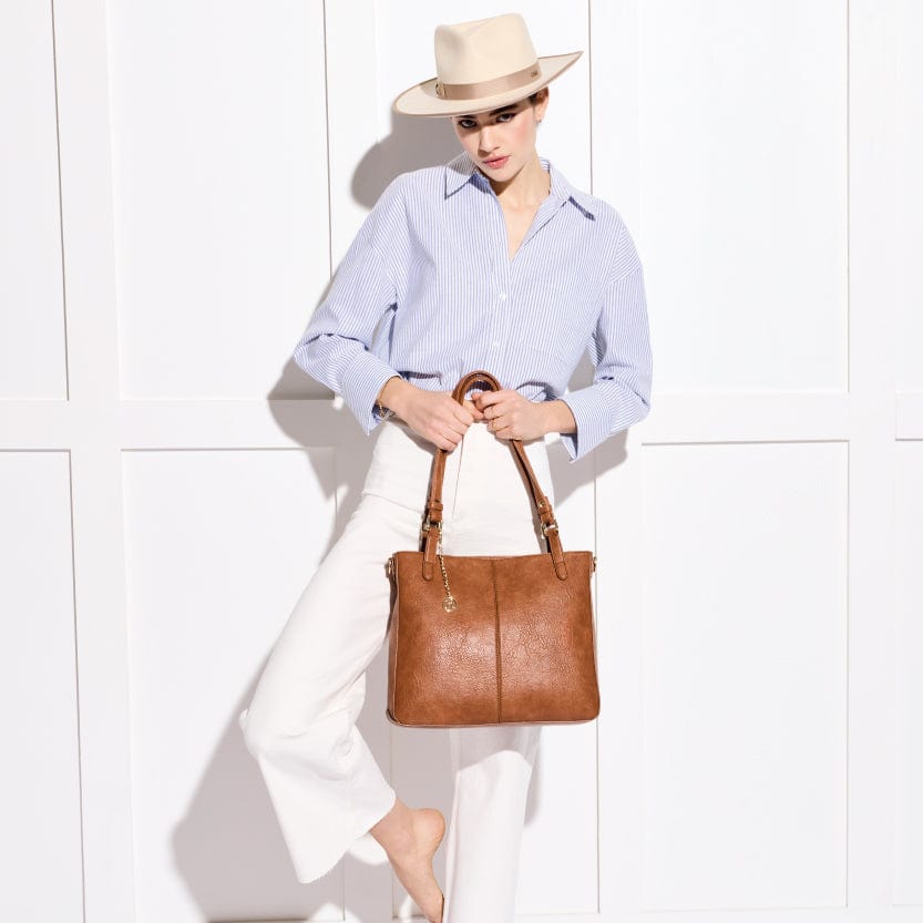 Premium Mena Vegan Leather Classic Tote Bag for Women - Stylish & Eco-Friendly Handbag in Multiple Colors | Perfect for Work, Travel & Everyday Use
