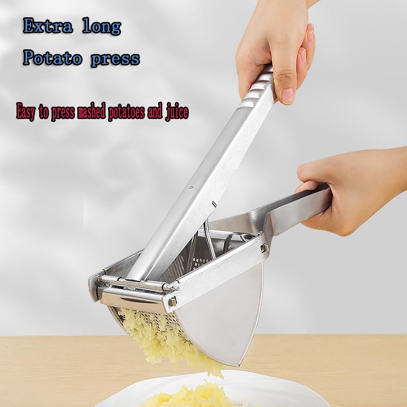 Premium Potato Ricer & Masher - Heavy Duty Stainless Steel Kitchen Tool for Perfect Mashed Potatoes, Purees & Baby Food | Ergonomic Non-Slip Handle | Ideal for Home Cooking, Restaurants & Meal Prep