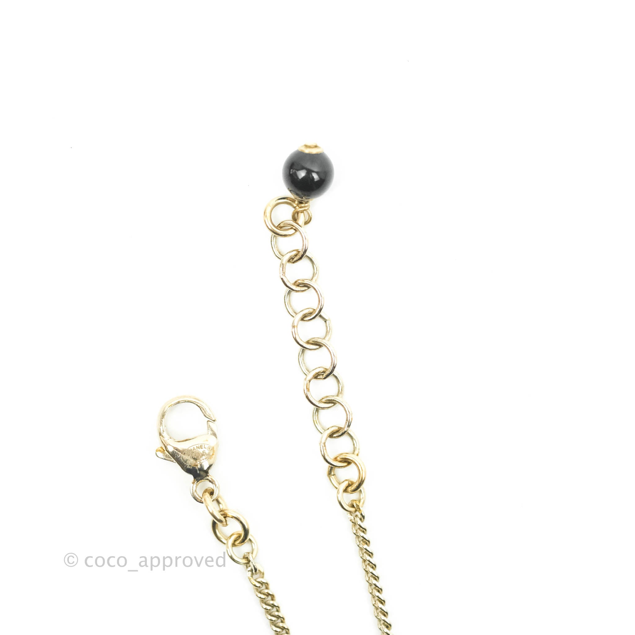 Chanel Champagne Crystal CC & Star Bracelet with Gold Hardware - 21S Collection | Elegant Luxury Jewelry for Women, Perfect for Parties, Weddings & Special Occasions