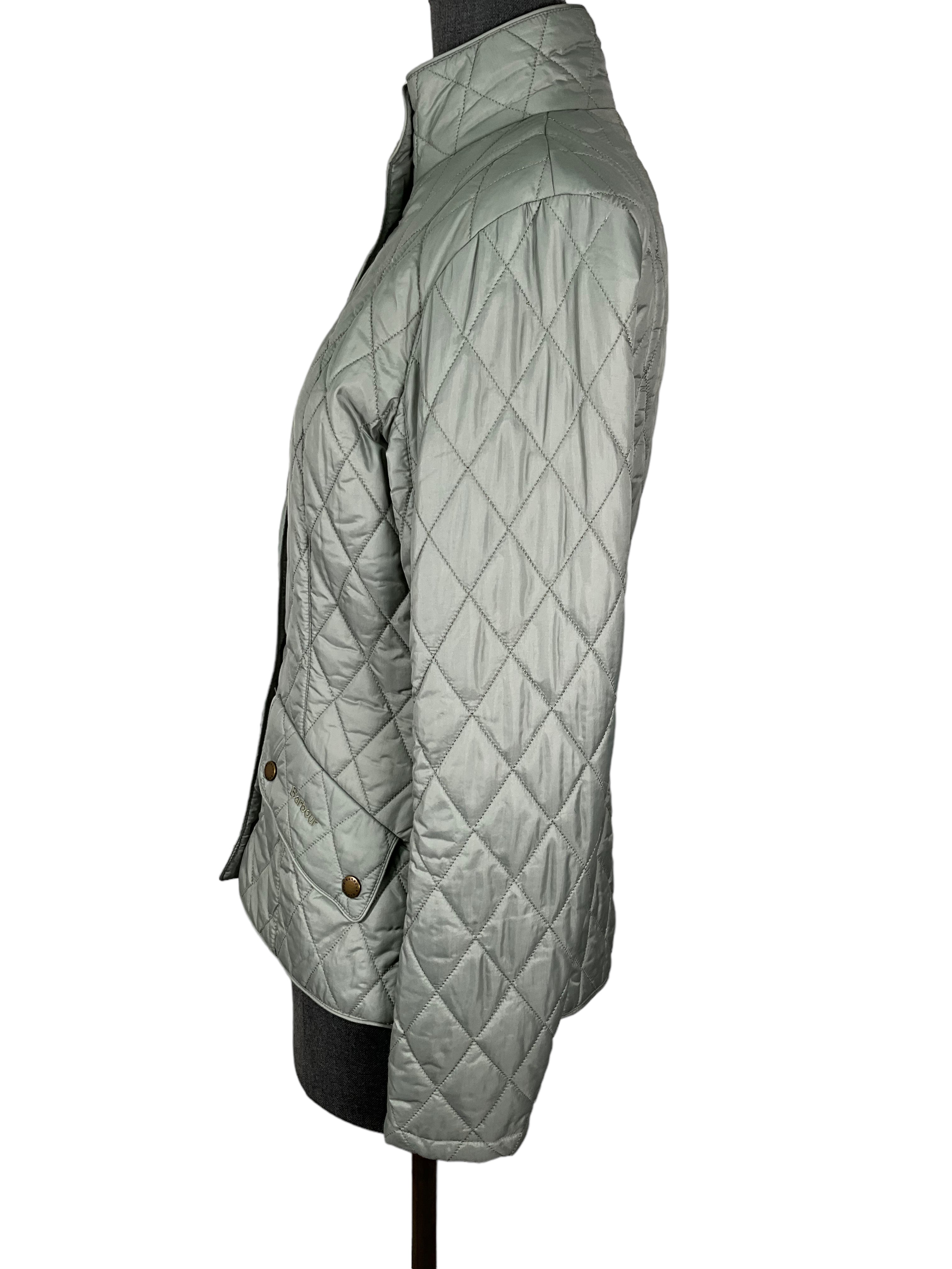 Barbour Light Olive Quilted Jacket for Women - Size S - Classic Waterproof Outdoor Coat for Hiking, Camping & Countryside Walks