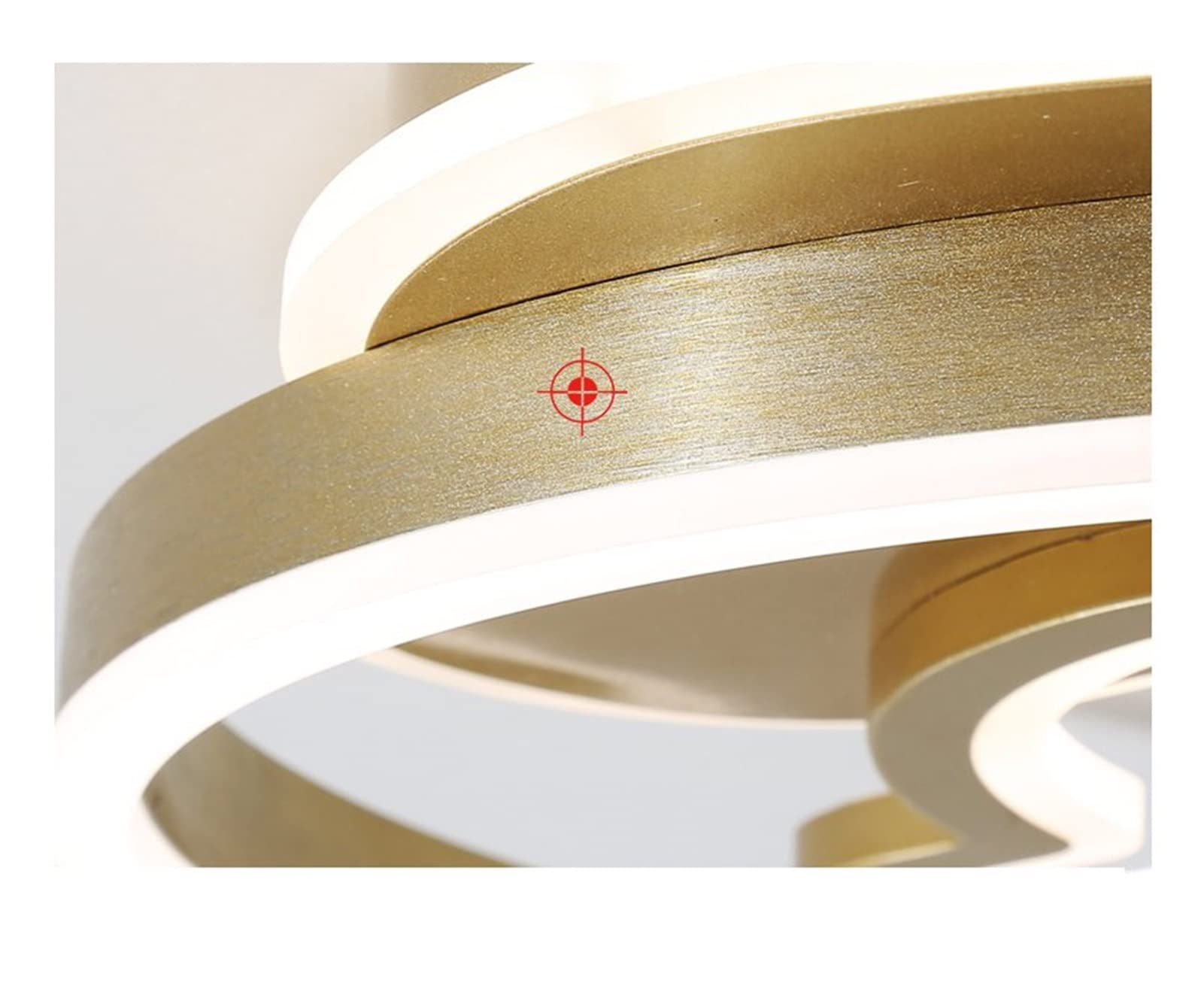 Modern Gold LED Chandelier - Dimmable Ceiling Light with Remote Control, Aluminum Fixture for Bedroom, Living Room & Kitchen | Energy Efficient Lighting for Home Decor & Dining Areas
