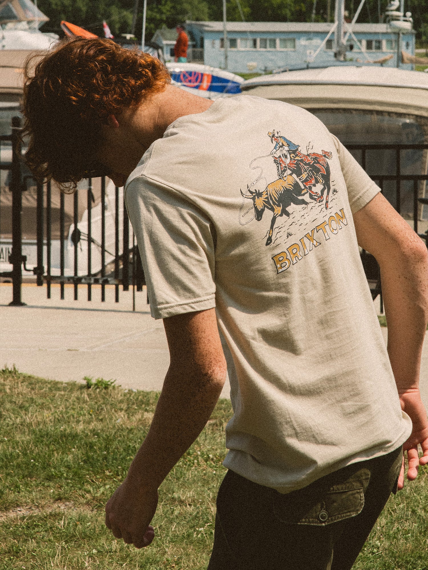 Brixton Wrangling T-Shirt for Men - Comfortable Cotton Tee for Casual Wear, Street Style & Everyday Outfits