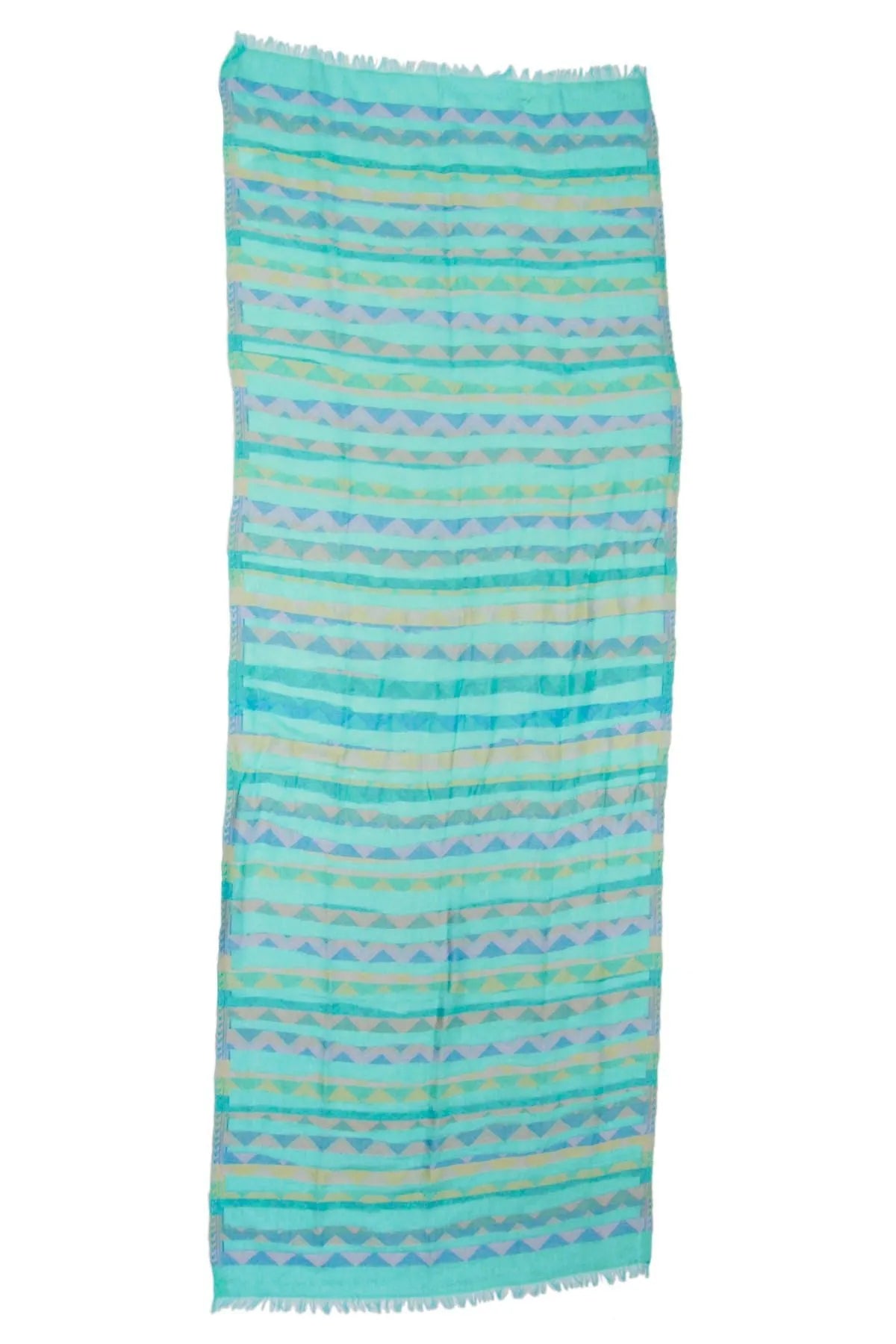 Stylish Chevron Striped Cotton Scarf for Women - Soft Winter Fashion Accessory - Perfect for Office, Travel & Casual Outfits