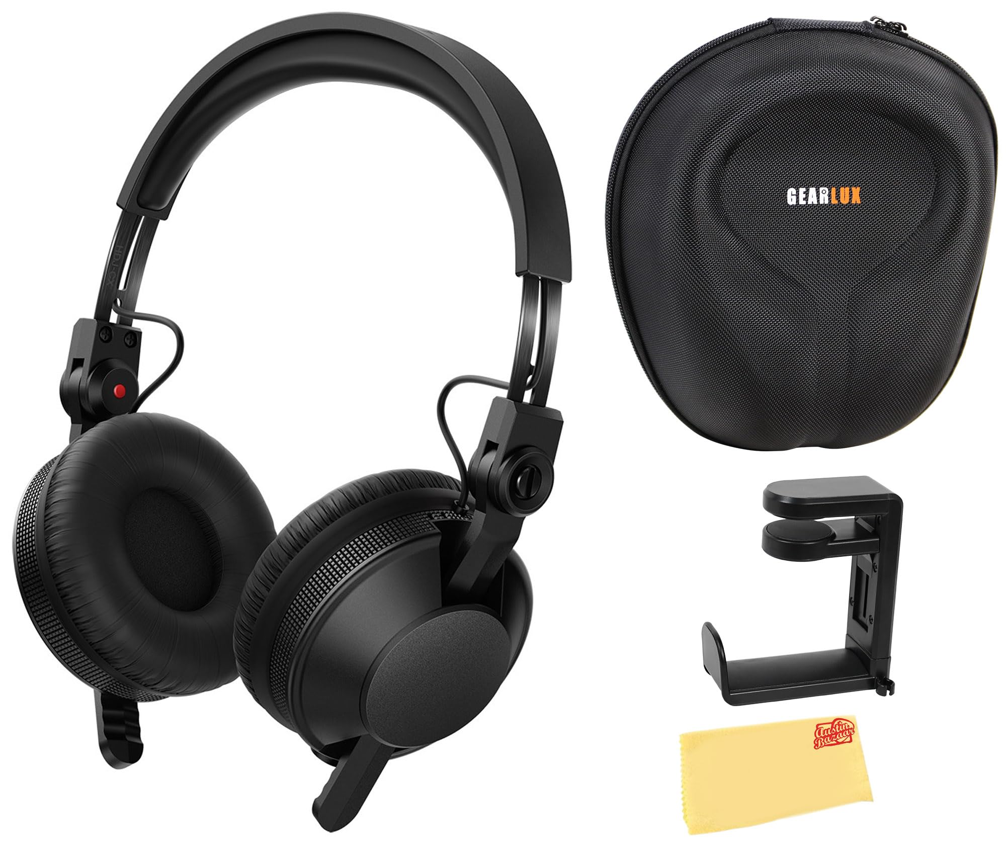 Pioneer HDJ-CX Professional DJ Headphones - On-Ear Monitor Headset with Carrying Case, Stand & Cleaning Cloth | Perfect for DJing, Studio Recording & Live Performances | Black