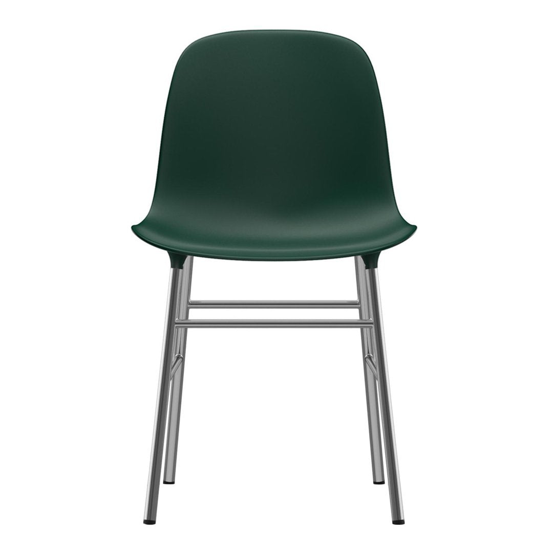 Modern Form Chair with Sturdy Metal Legs - Ergonomic Design for Home, Office & Dining Room Comfort
