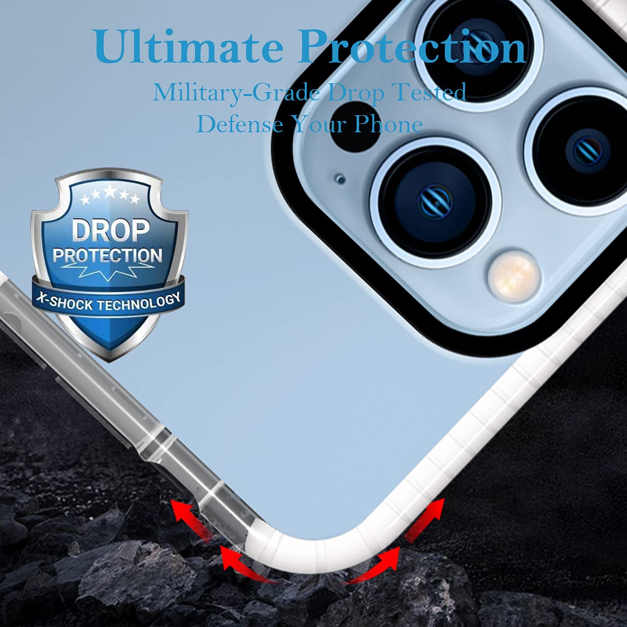 Custom iPhone 13 Pro Max Phone Case with Personalized Photo/Text/Name - Soft TPU Protective Cover Anti-Scratch & Shockproof (White) - Perfect Gift for Birthday, Anniversary & Daily Protection