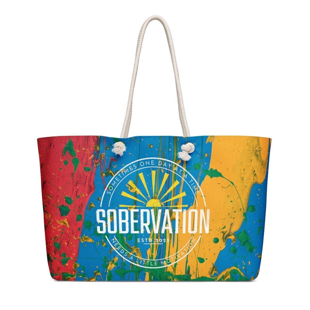 Stylish Sobervation Pride Weekender Bag - Durable Travel Duffel for Weekend Getaways, Gym, Work & Vacation - Perfect for LGBTQ+ Pride Events & Travel