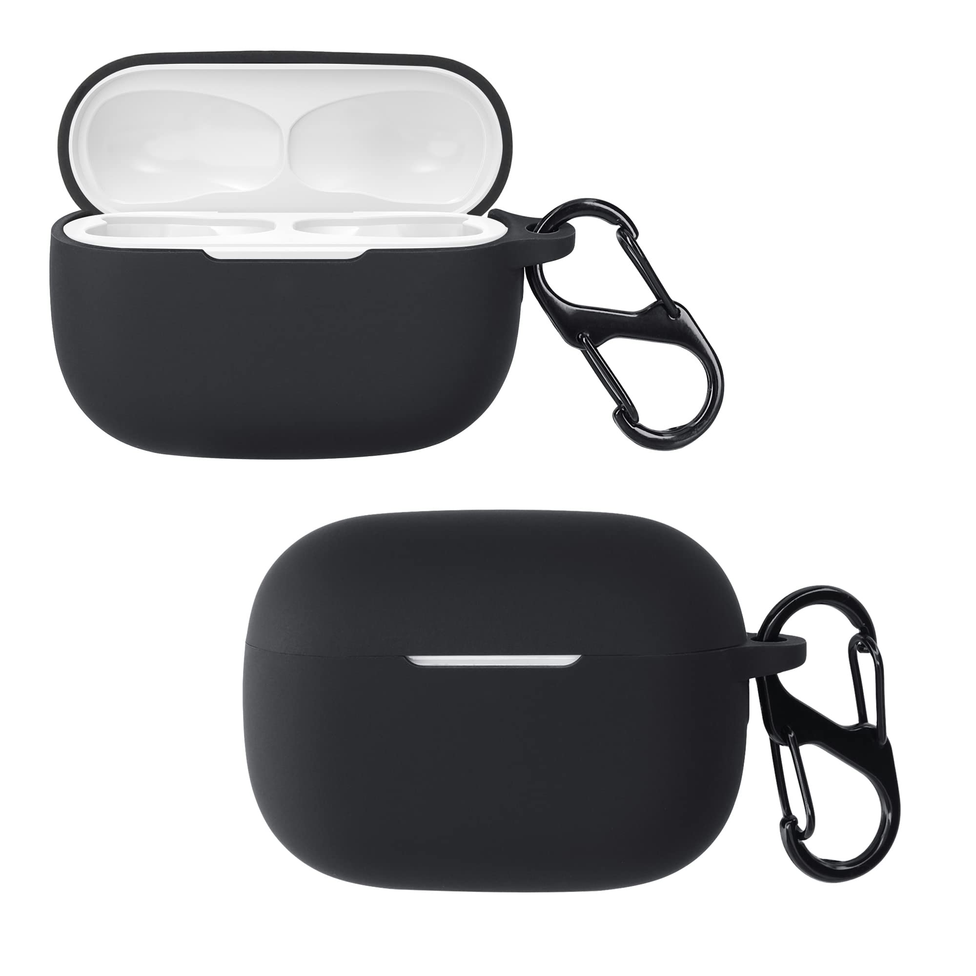 kwmobile Silicone Protective Case Cover for Honor Earbuds 3 Pro - Shockproof & Scratch-Resistant Earbud Charging Case Holder (Black) - Perfect for Travel, Gym & Daily Commute