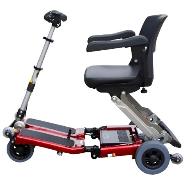 FreeRider USA Luggie Elite 4-Wheel Bariatric Foldable Travel Scooter - Heavy Duty Mobility Scooter for Adults & Seniors - Perfect for Airports, Shopping Malls & Outdoor Adventures