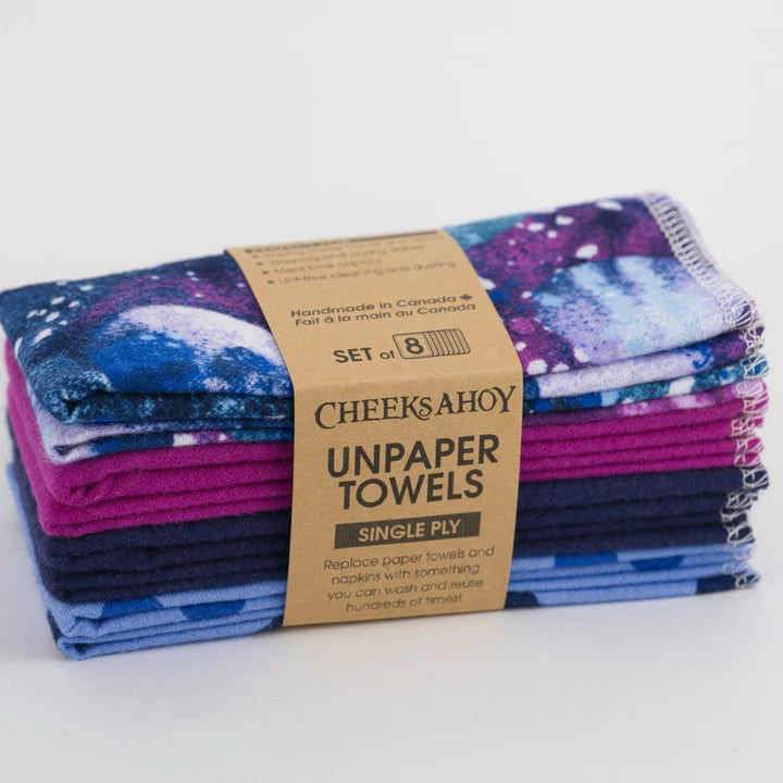Eco-Friendly Cheeks Ahoy Unpaper Towels - Reusable & Washable Cloth Towels for Kitchen, Cleaning & Sustainable Living
