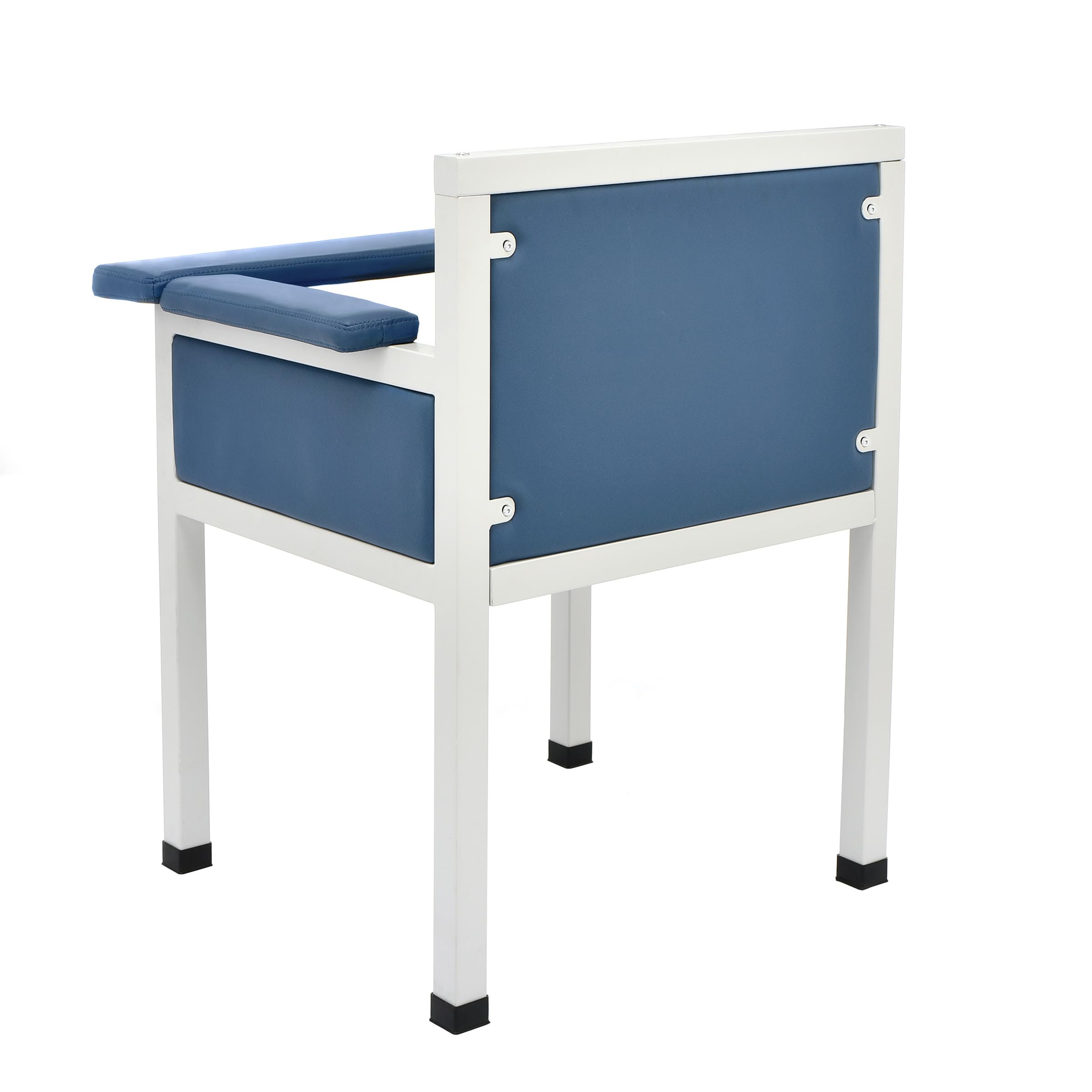 Premium Adjustable Phlebotomy Chair with Padded Upholstery & Steel Frame - Comfortable Blood Drawing Chair for Medical Clinics, Hospitals & Labs - Ideal for Patient Comfort During Blood Tests & Donations (Blue)