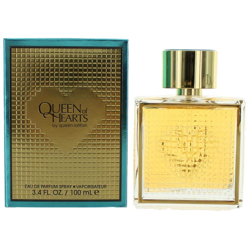 Queen of Hearts by Queen Latifah Eau de Parfum Spray 3.4 oz for Women - Floral Fruity Fragrance for Date Night & Special Occasions