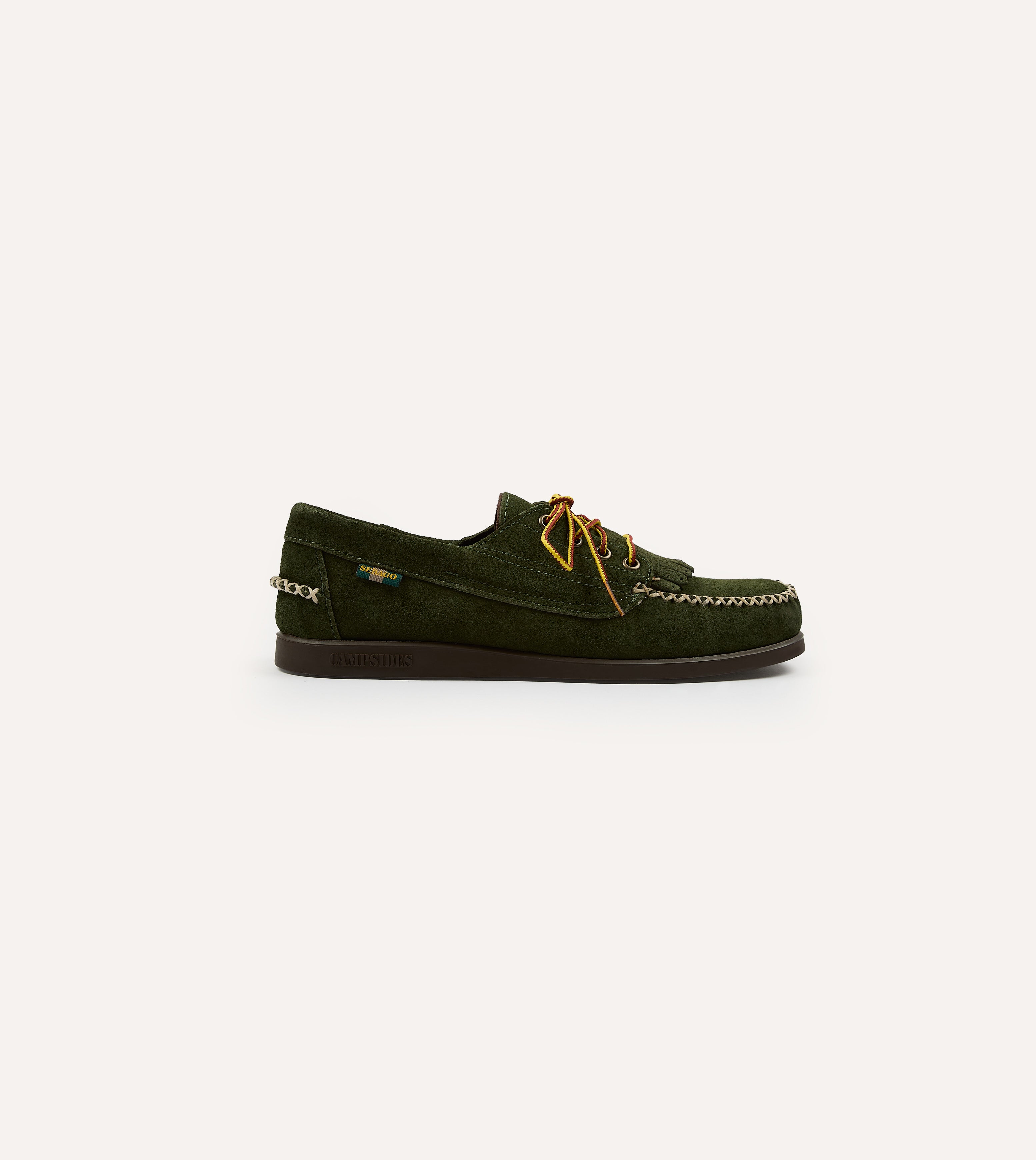 Sebago Campsides Askook Kilt Green Suede Shoes for Men - Waterproof Hiking Boots for Outdoor Adventures & Camping