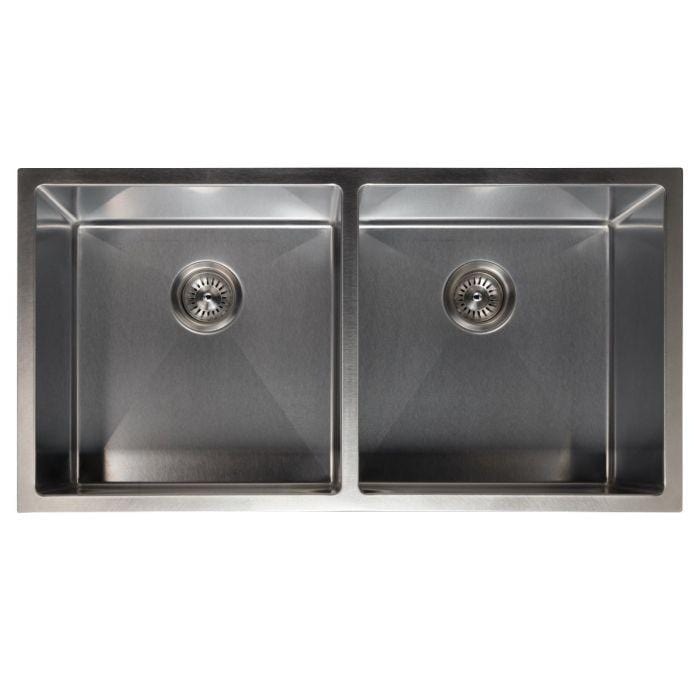 ZLINE Anton 36-Inch Undermount Double Bowl Kitchen Sink - Premium DuraSnow® Stainless Steel (SR50D 36S) for Modern Farmhouse & Commercial Kitchens