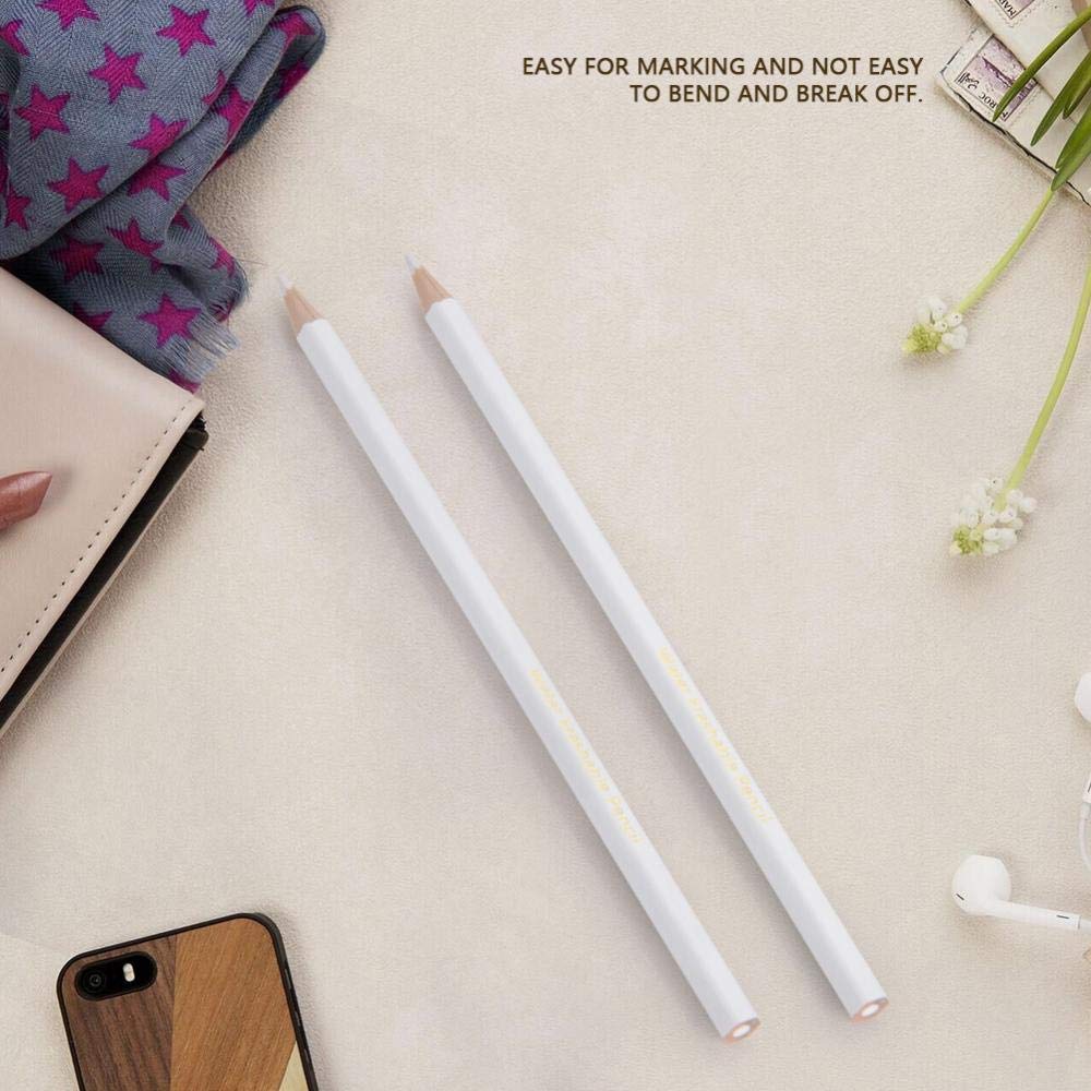 12-Piece Tailor's Chalk Pencils Set - White Water-Soluble Fabric Marking Pencils for Sewing, DIY & Crafts | Perfect for Dressmaking, Quilting & Fabric Projects