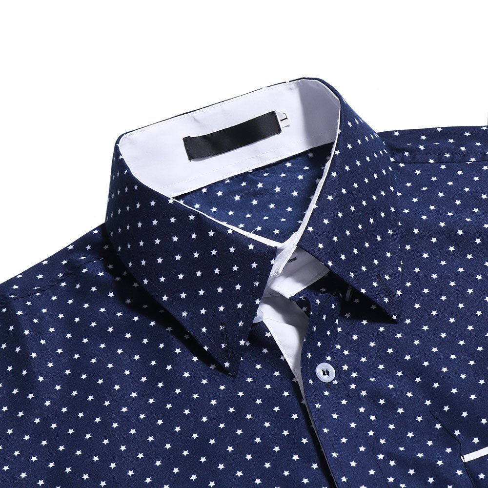 WUAI Men's Slim Fit Long Sleeve Dress Shirt - Paisley Printed Cotton Business Casual Button Down Shirt for Office, Wedding & Formal Occasions