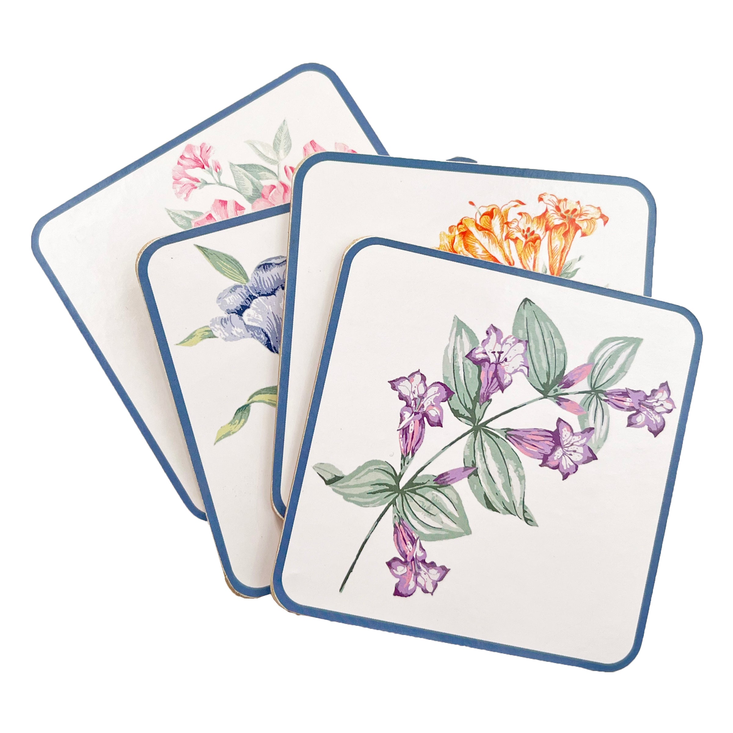 Butterfly Meadow Cork Back Coasters Set of 4 - Absorbent & Durable Drink Coasters for Coffee Tables, Bars, and Home Decor
