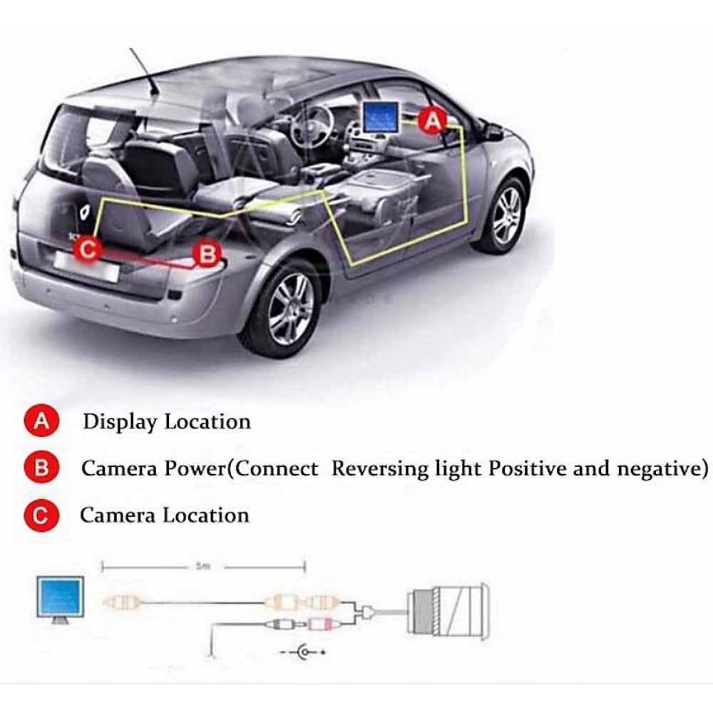 120° Wide Angle Car Rear View Camera with Night Vision - HD Reverse Parking System Kit for Safe Driving in Low Light Conditions