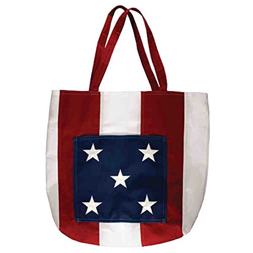 Patriotic Americana Flag Tote Bag - USA Flag Beach Bag for Women & Men - Perfect for Shopping, Picnics, and Summer Outings