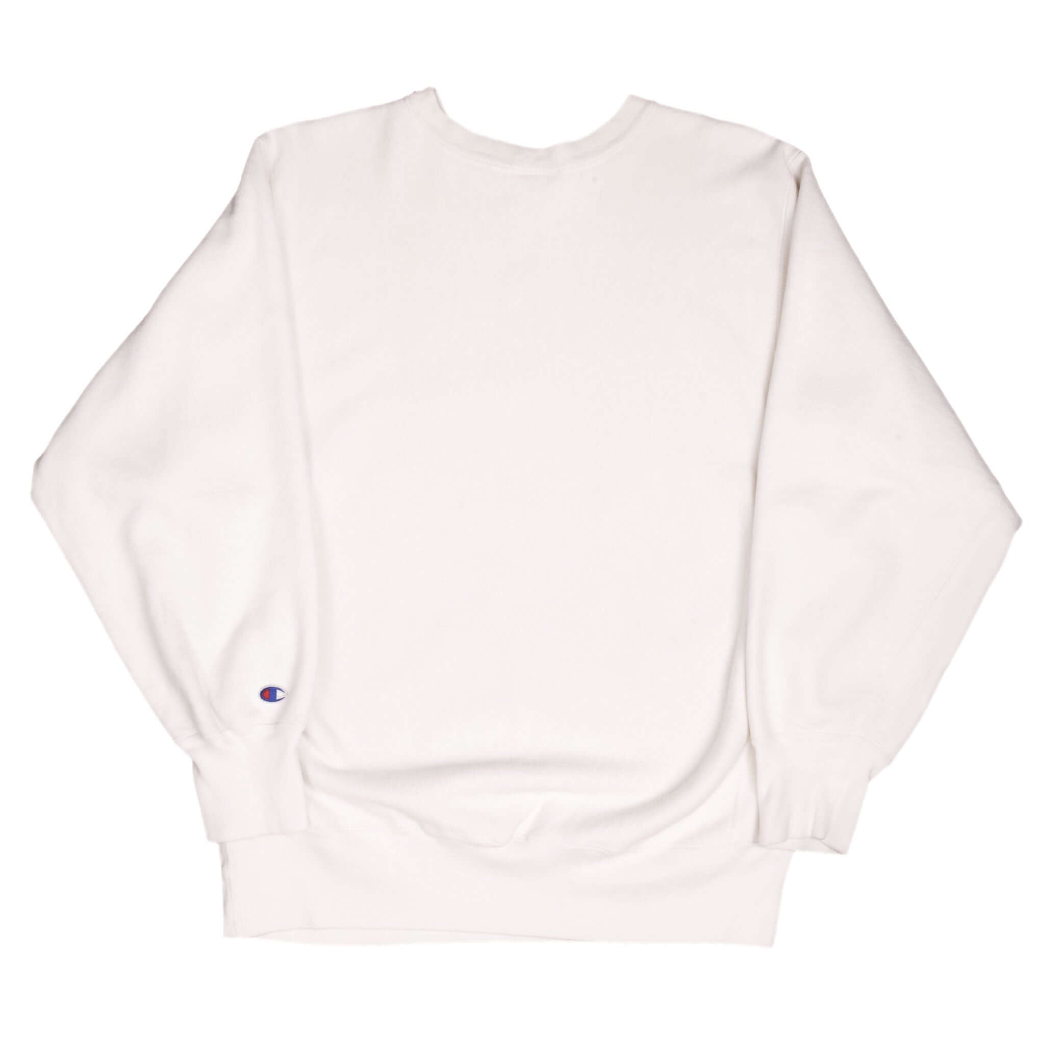 Vintage Champion Reverse Weave Theta Iowa White Sweatshirt 1980s XL Made in USA - Retro College Style for Casual Wear & Street Fashion